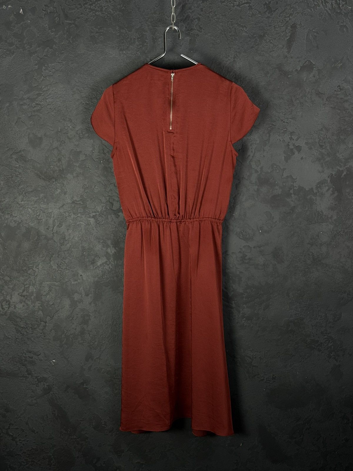 Isabel Marant Isabel Marant Etoile Burgundy Midi Dress With Sleeves Size XS / US 0-2 / IT 36-38 - 12 Thumbnail
