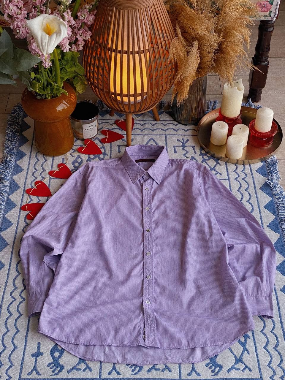 Etro Etro Shirt Purple Strip Size 40S - 1 Thumbnail