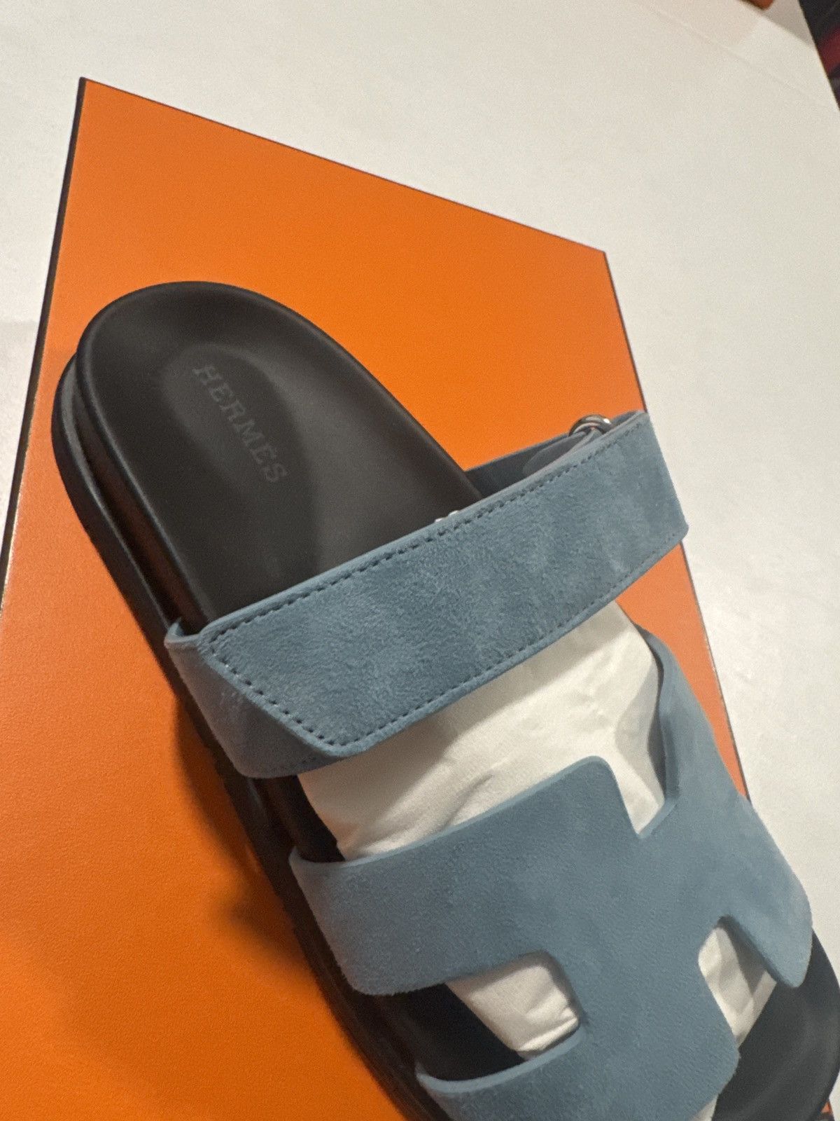 Hermes Hermes chypre sandal blue size 37/7 Size US 7 / IT 37 - 1 Thumbnail