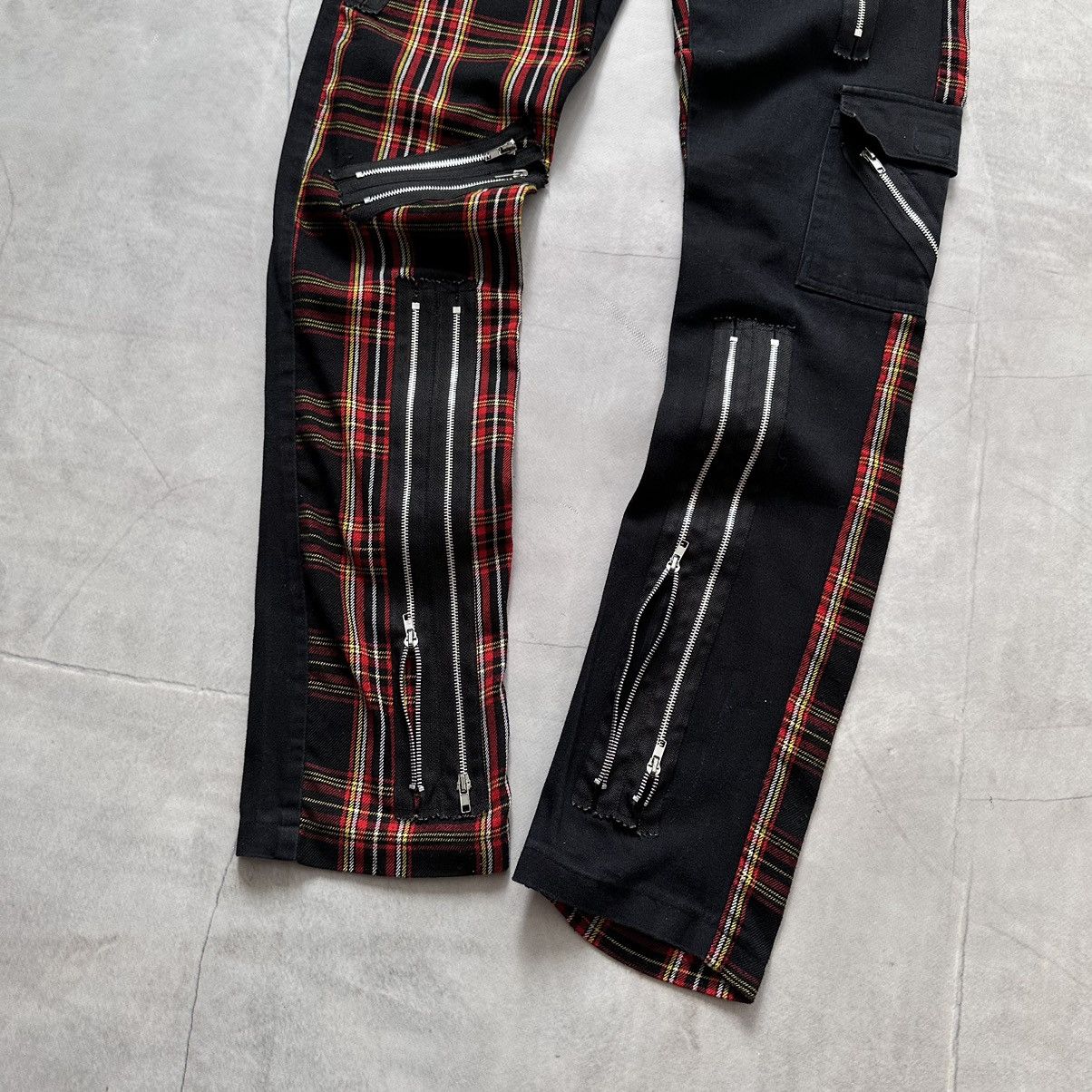 If Six Was Nine × Seditionaries × Tripp NYC Japan Punk Zipper Checkered Pants Gothic Emo Mad Punks Vibe Size 30" / US 8 / IT 44 - 3 Thumbnail