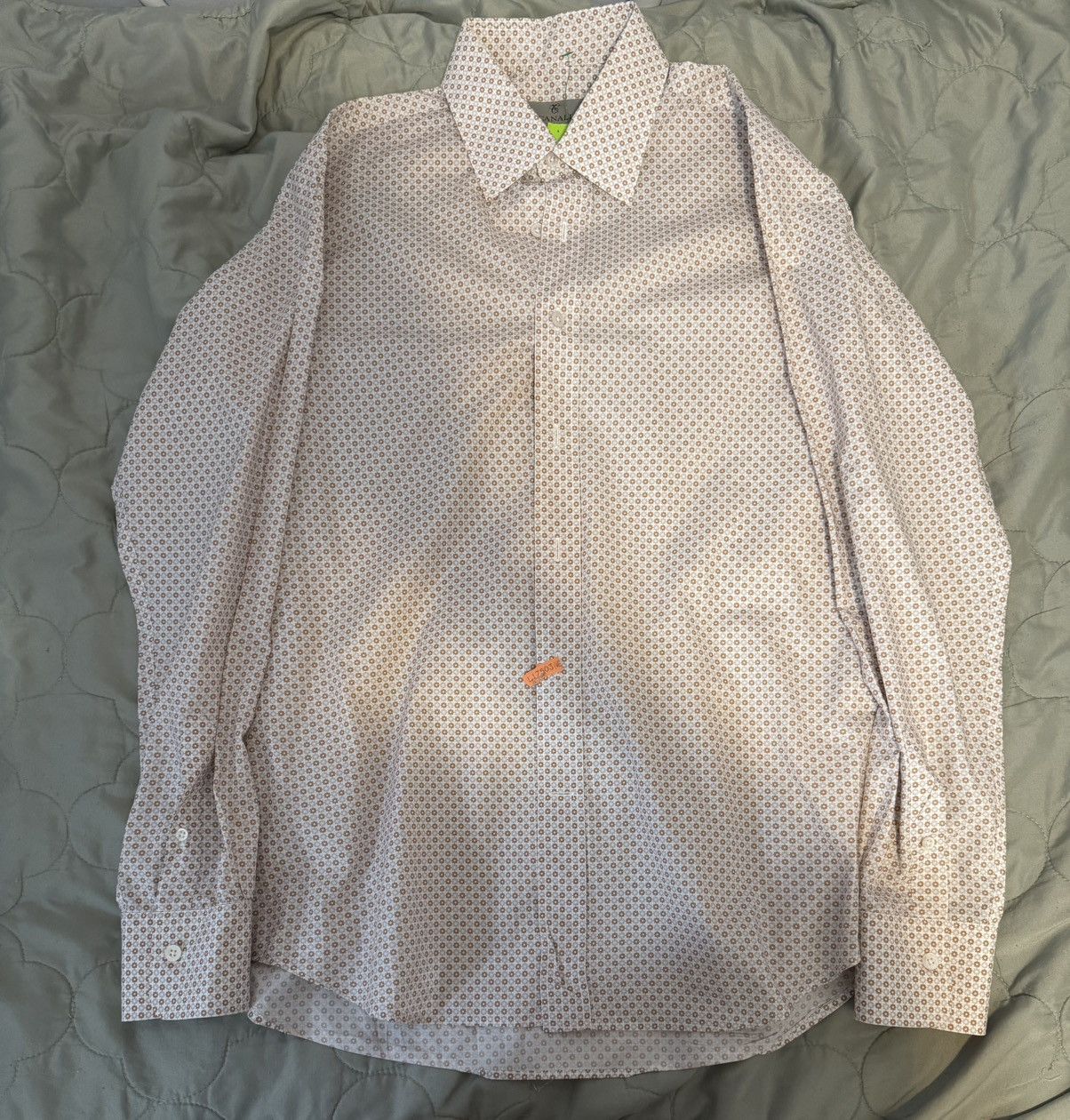 Canali Canali Dress Shirt/Button Down Geometric Floral Size Large Size US L / EU 52-54 / 3 - 1 Thumbnail