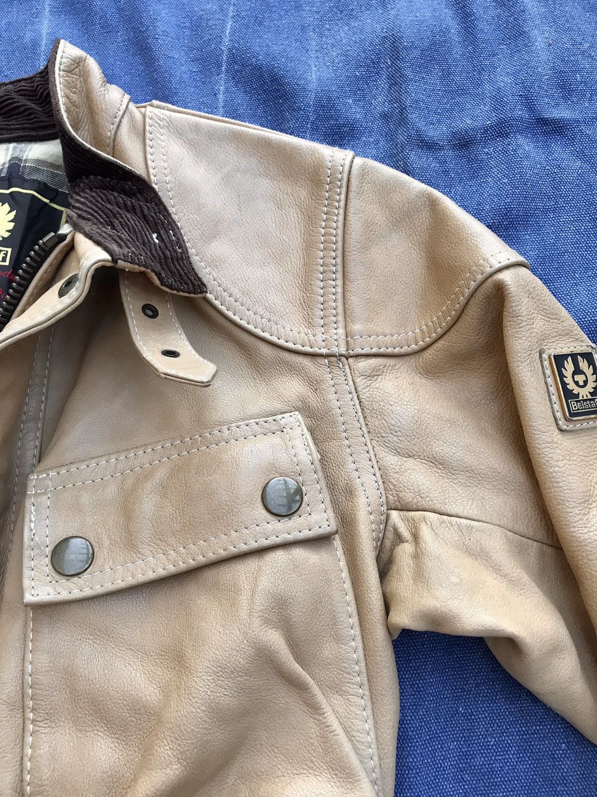 Belstaff BELSTAFF THICK FULL GRAIN VEG TANNED LEATHER JACKET Size M / US 6-8 / IT 42-44 - 7 Thumbnail