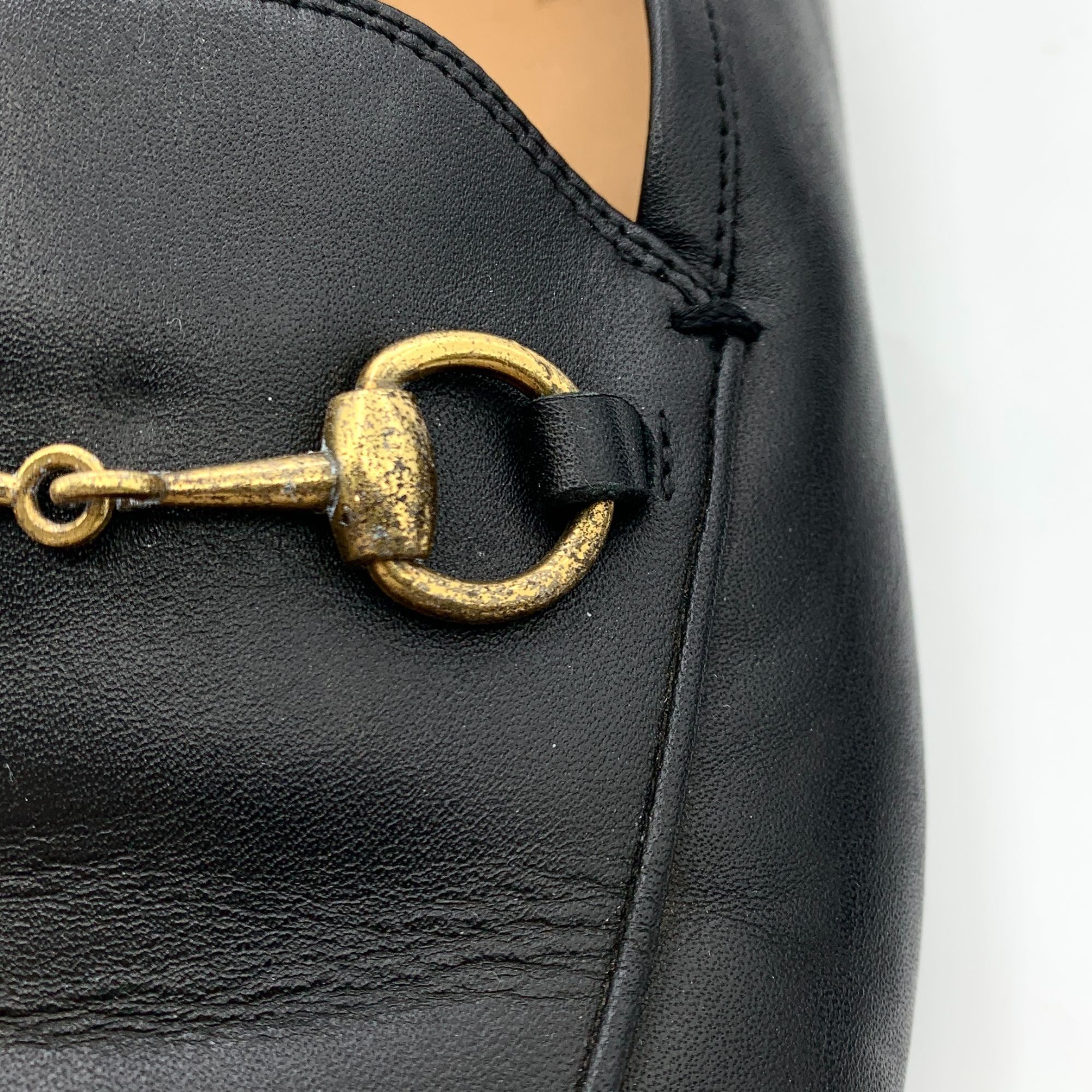 Gucci Gucci Black Round Toe Horsebit Loafers (Size 34) Size US 4 / IT 34 - 4 Thumbnail