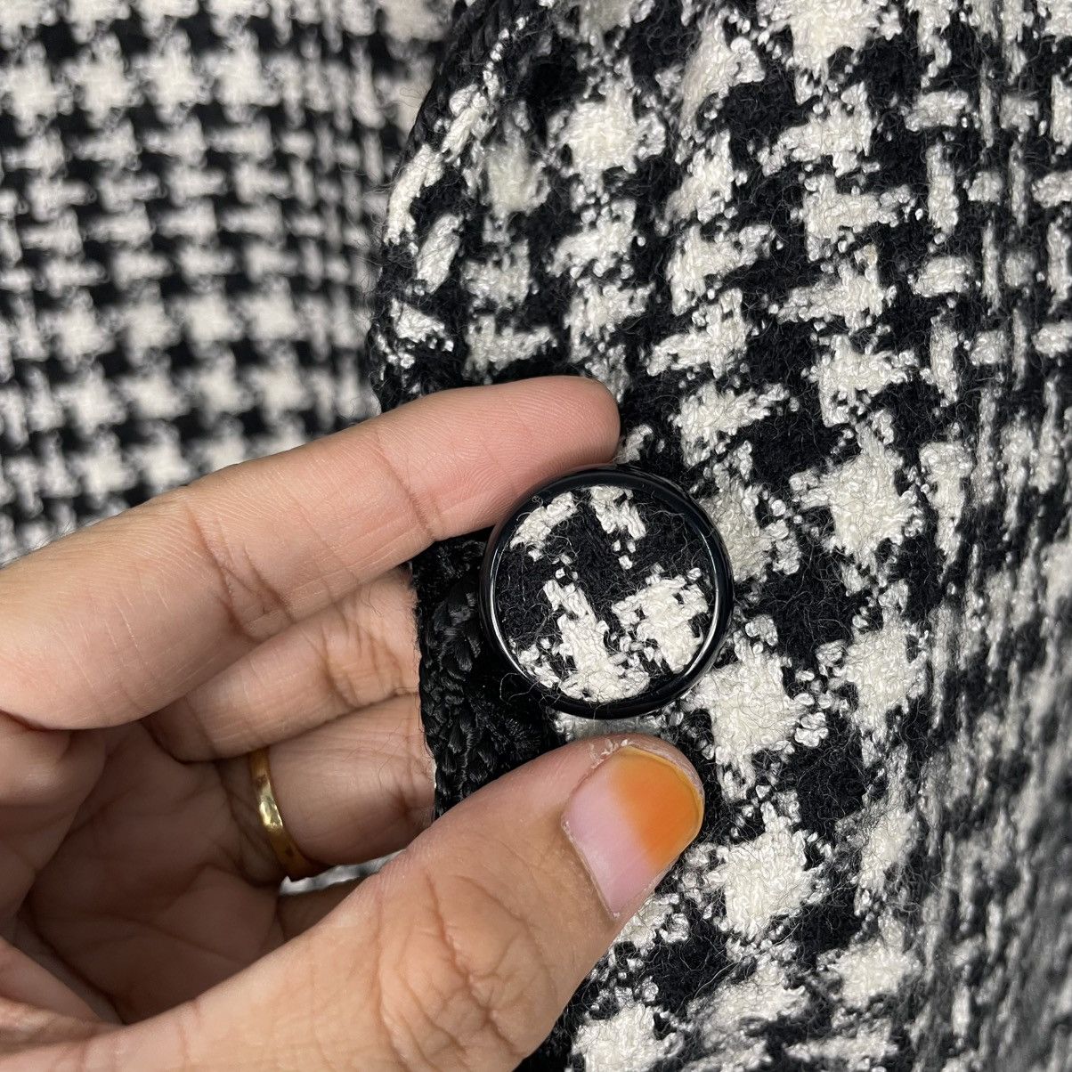 Japanese Brand Takeo Nishida Houndstooth Women Jacket Size M / US 6-8 / IT 42-44 - 14 Thumbnail