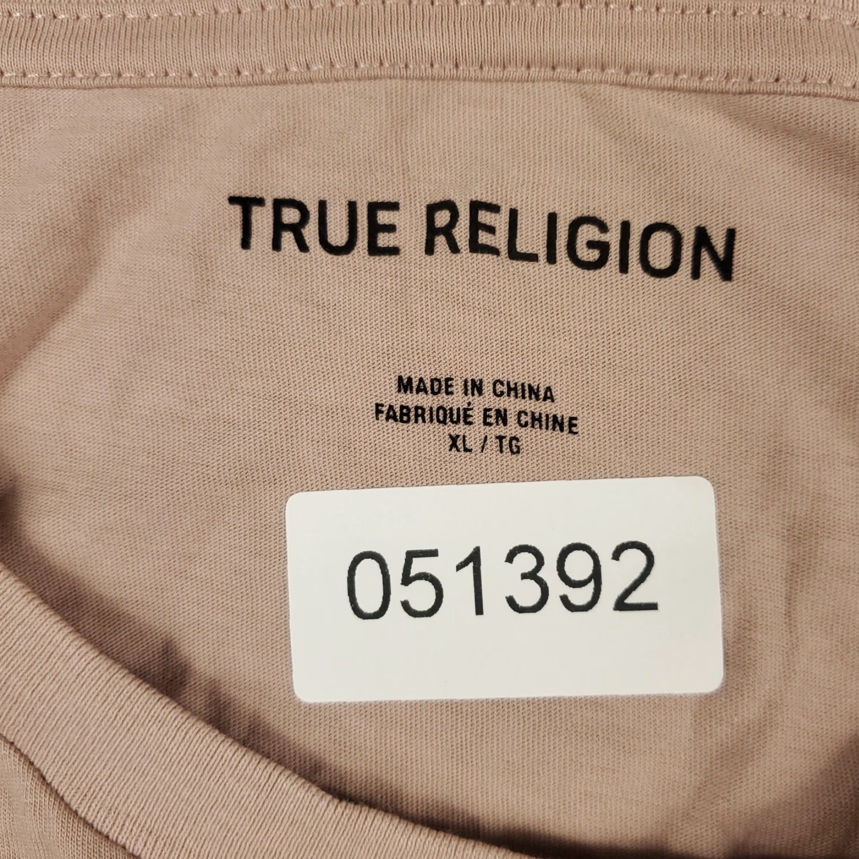 True Religion TRUE RELIGION T SHIRT Mens XL Beige Short Sleeve Crew Neck Logo Print Casual Adult Clothing Size US XL / EU 56 / 4 - 8 Thumbnail