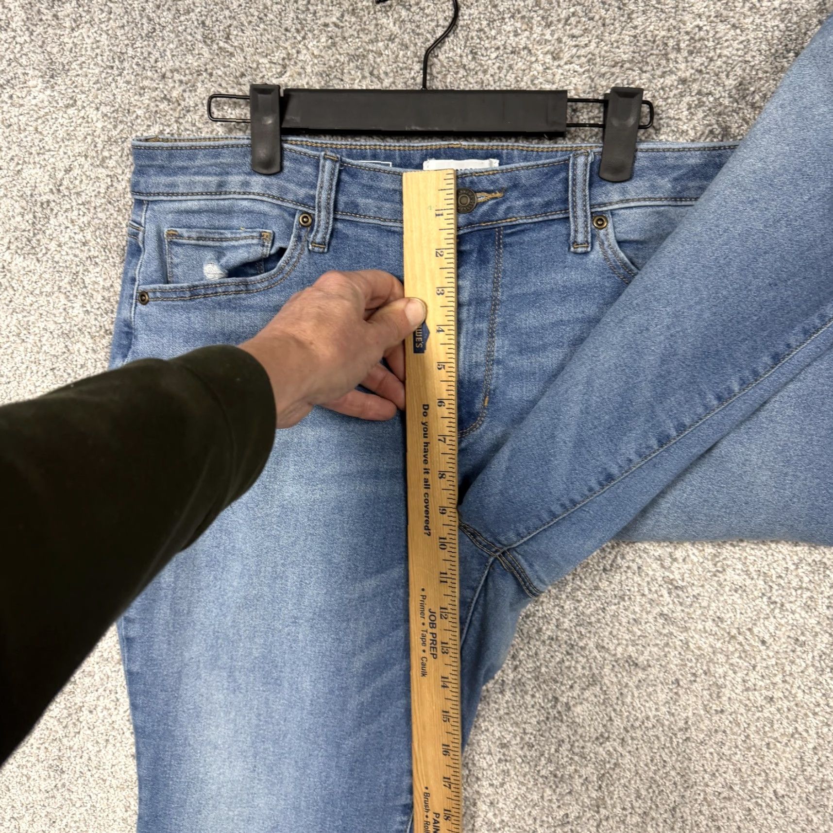 Vintage Sonoma Curvy Straight Jeans Womens Size 16 35x29 Blue Distressed Mid Wash Denim Size 38" / US 16 / IT 52 - 5 Thumbnail
