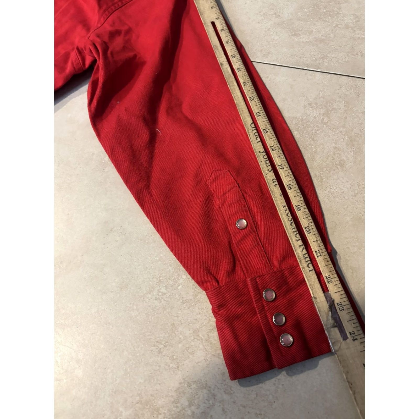 Marlboro Marlboro Denim Shirt Mens XL Solid Red Snap Button Long Sleeve Western Casual Workwear Shirt Size US XL / EU 56 / 4 - 6 Thumbnail