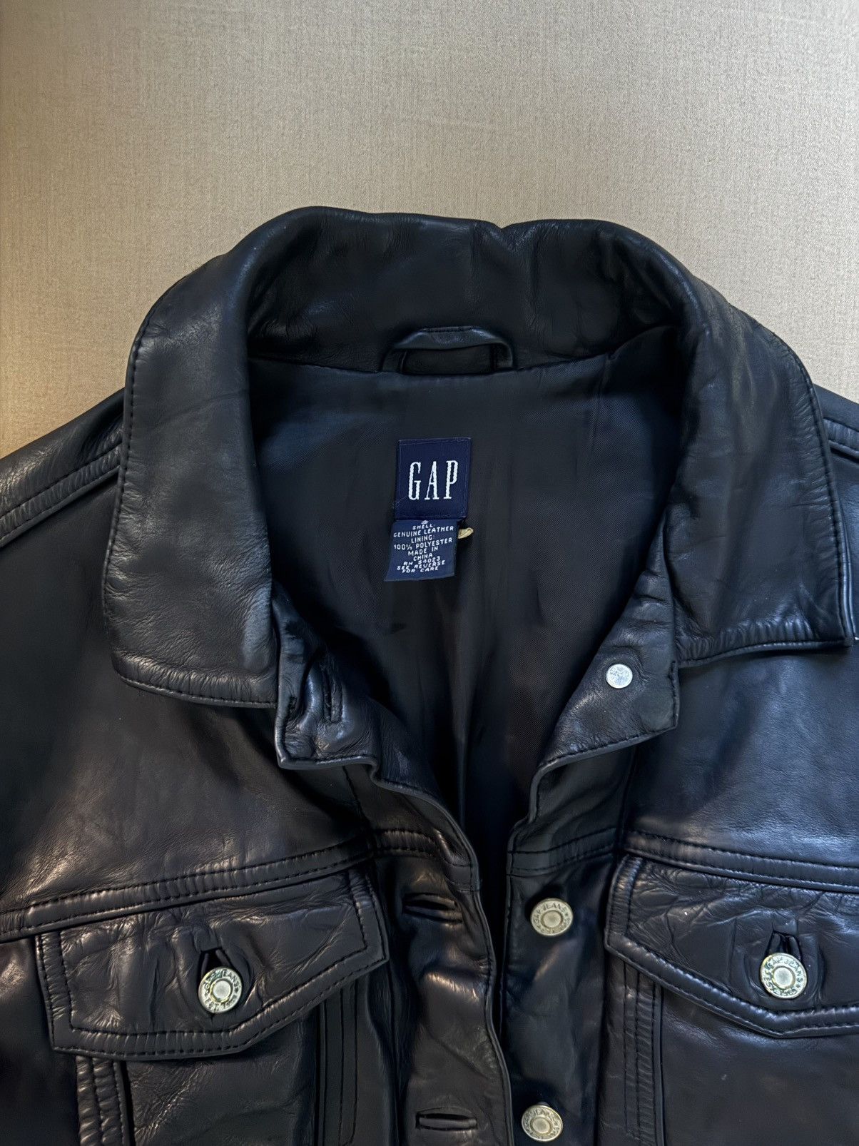 Gap Vintage Gap leather trucker jacket Size US S / EU 44-46 / 1 - 3 Thumbnail
