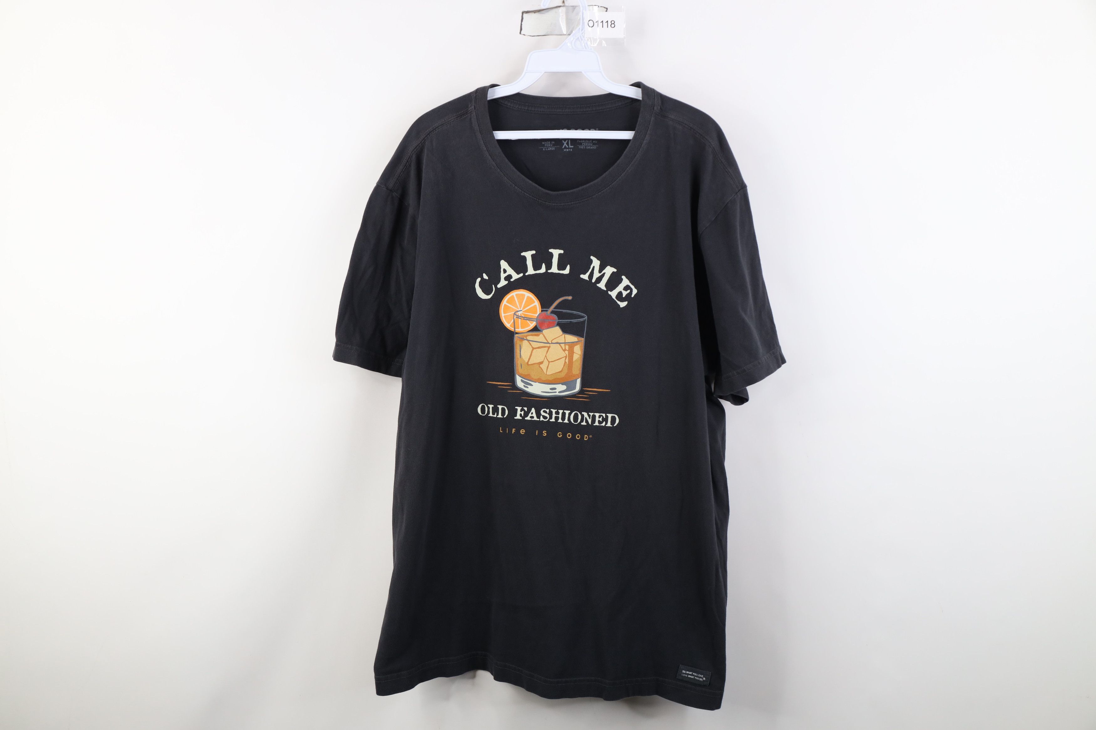 Life is Good Life Is Good Old Fashioned Old Fashion Drink T-Shirt Gray Size US XL / EU 56 / 4 - 1 Thumbnail