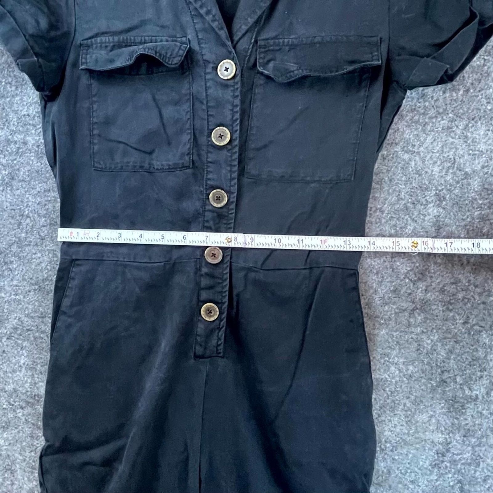 Sanctuary Sanctuary Jumpsuit Womens XS Black Lyocell Short Sleeve Size 25" / US 0 / IT 36 - 4 Thumbnail