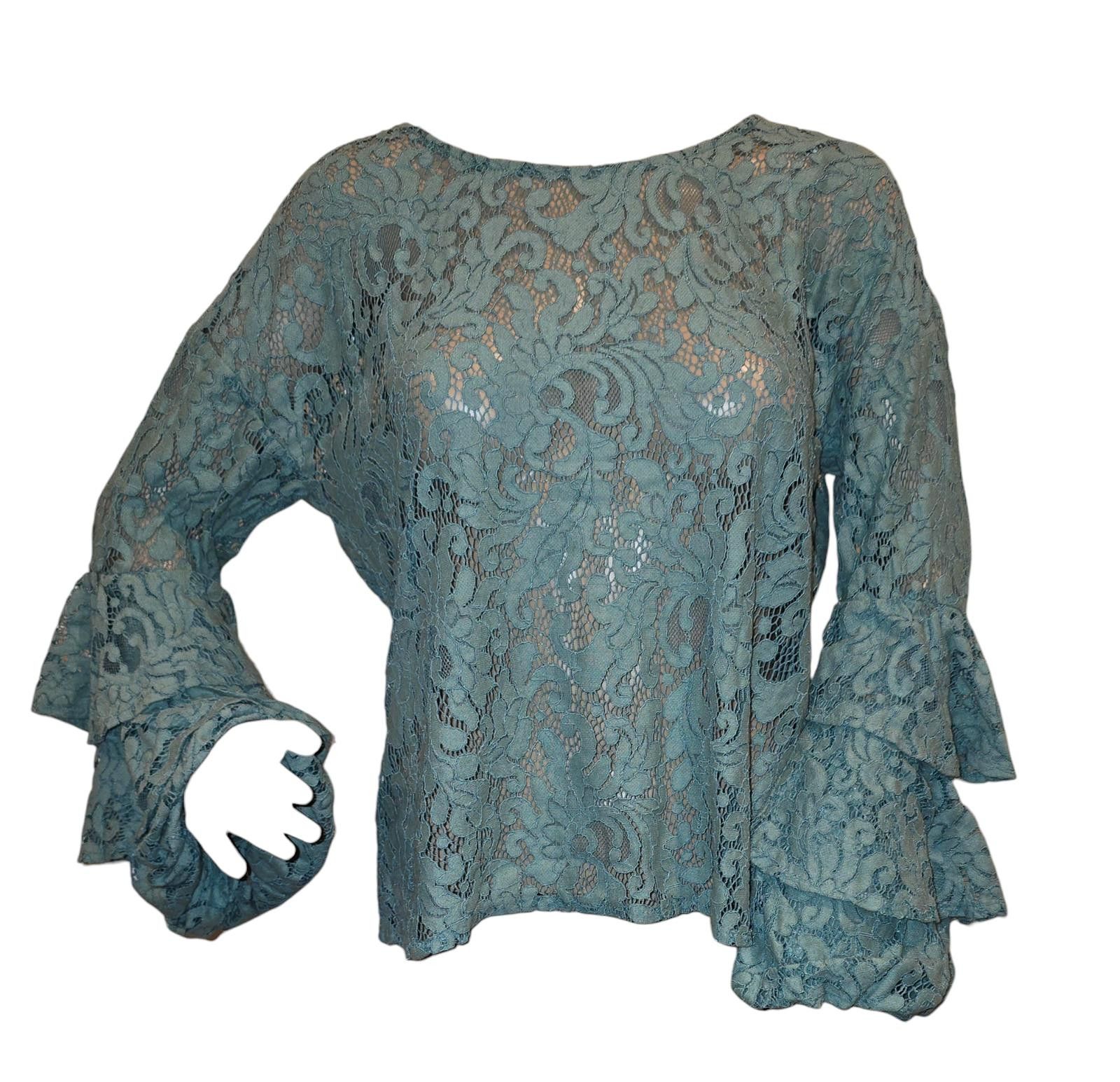 Other Elegant Bell Sleeve Lace Top - Perfect for Any Occasion Size S / US 4 / IT 40 - 1 Thumbnail