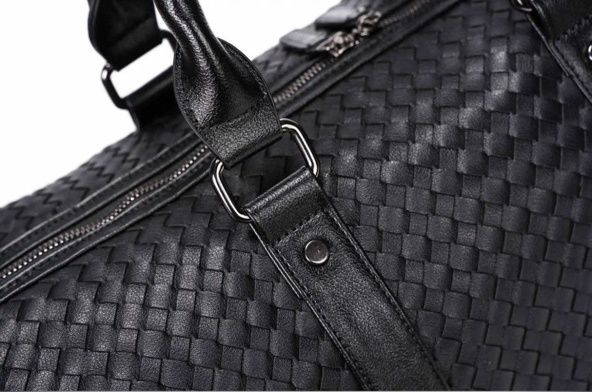 Japanese Brand × Vintage Outdoor retro woven travel duffle bag pu leather Size ONE SIZE - 12 Thumbnail