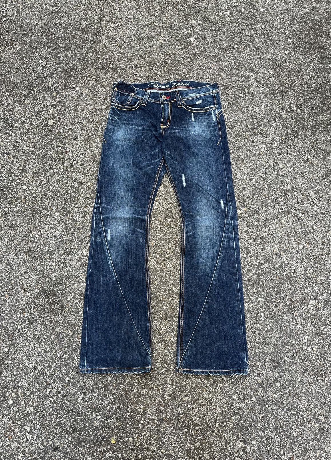 Hysteric Glamour Flare Jeans Edwin Rude Zero Distressed Denim Buckles Back Size US 30 / EU 46 - 1 Thumbnail