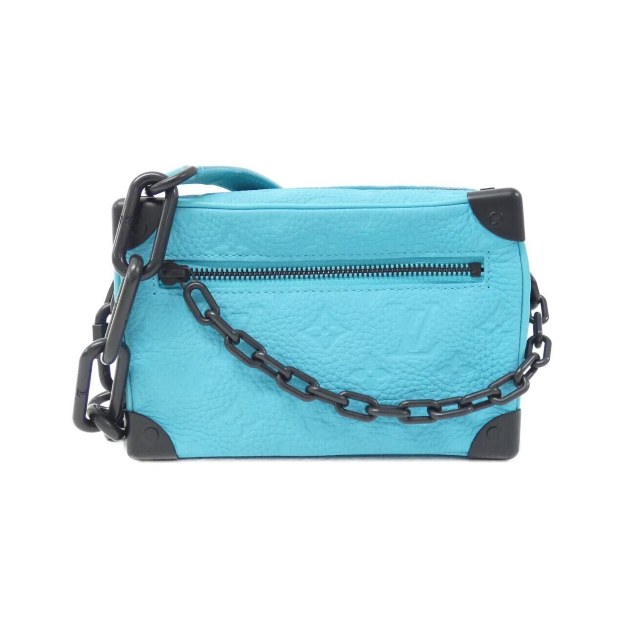 Louis Vuitton Taurillon Monogram Mini Soft Trunk M11673 Shoulder Bag in Blue, Women's
