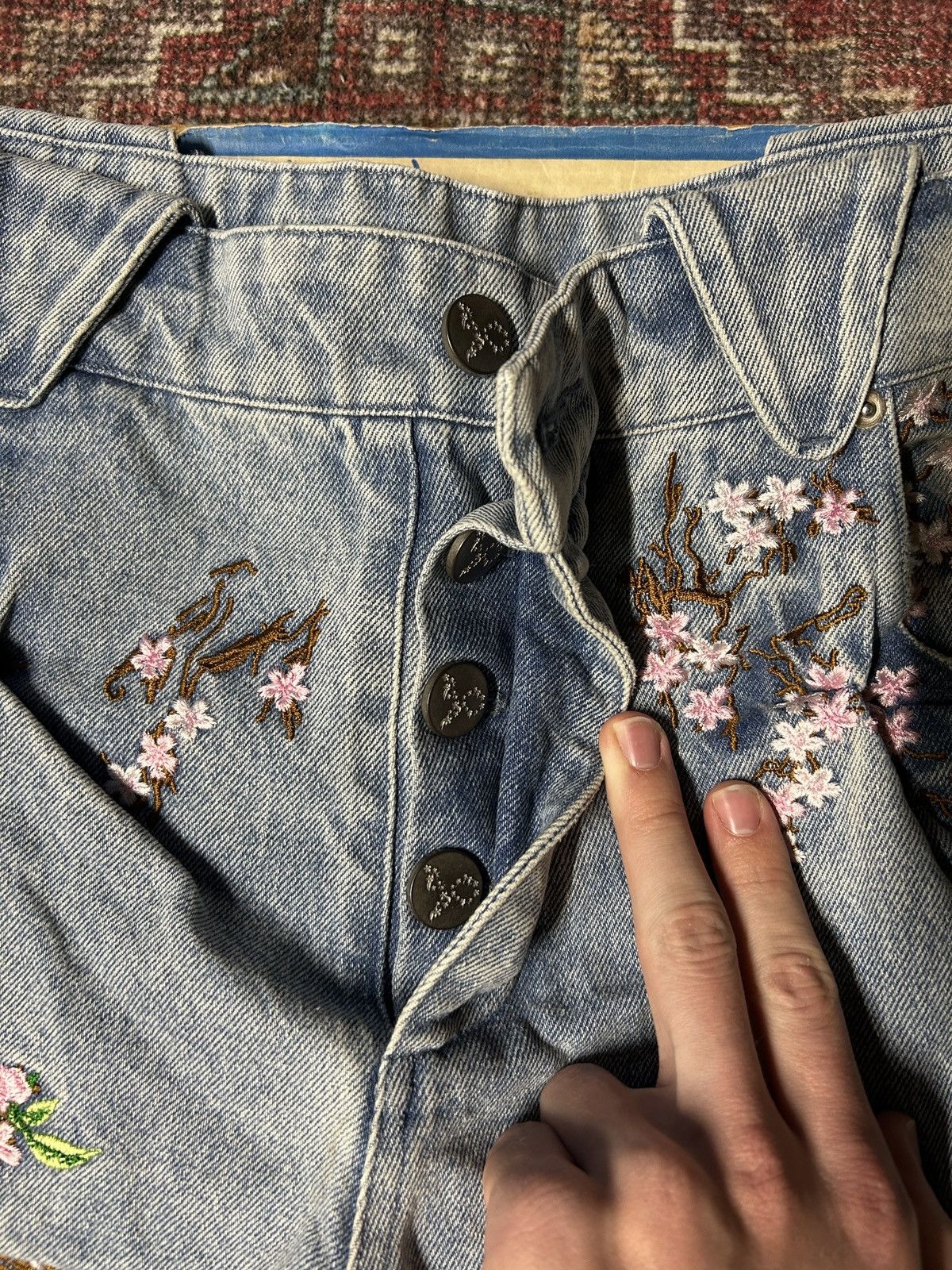Bad Son Cherry blossom denim Size US 34 / EU 50 - 2 Thumbnail
