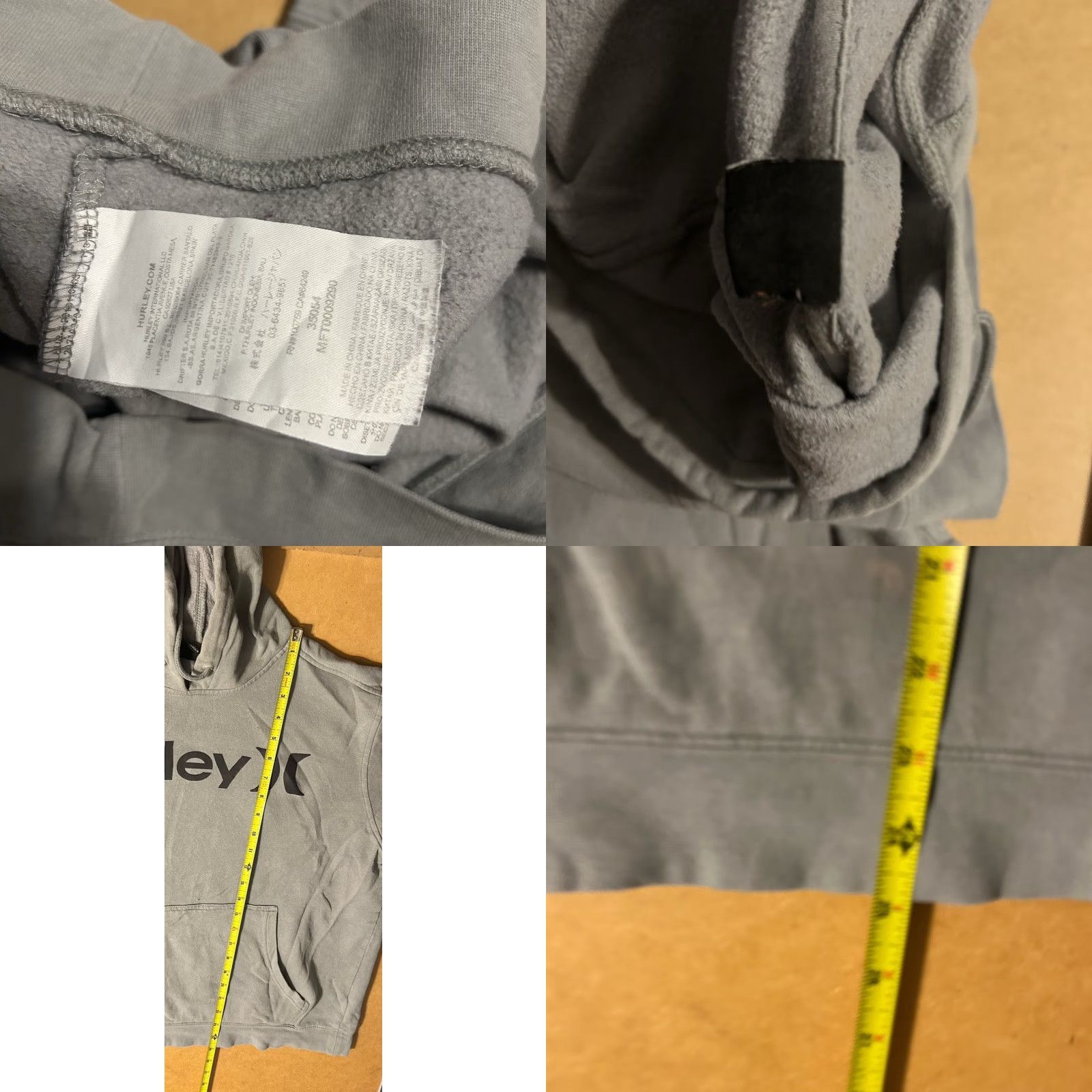 Hurley Hurley Hoodie Men Medium Gray Surfer Surfing Drawstring Kangaroo Pocket Logo Hooded Pullover Long Sleeve Size US M / EU 48-50 / 2 - 9 Thumbnail
