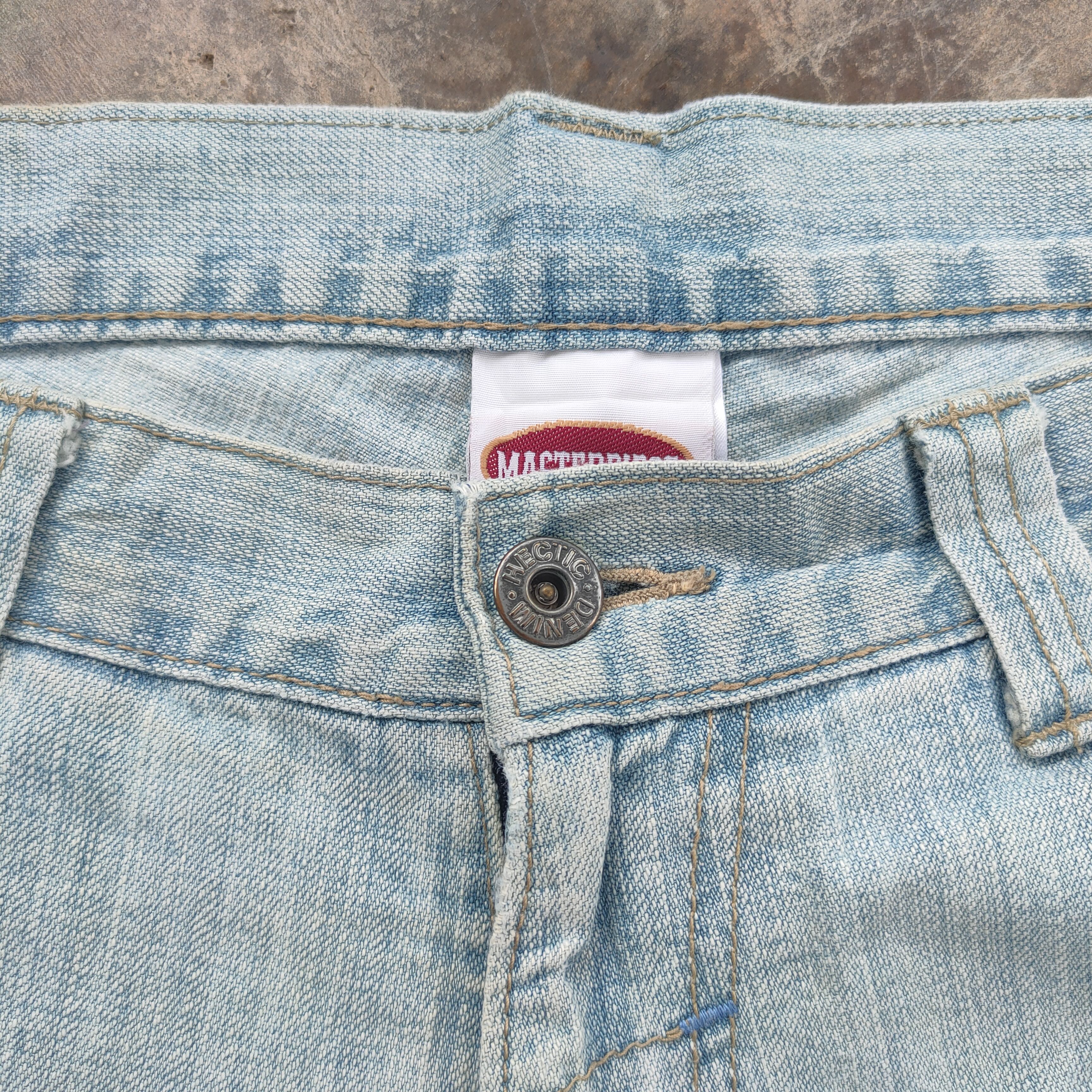 MasterPiece VINTAGE MASTERPIECE BAGGY FADED RIPPED JEANS DENIM PANTS Size US 35 - 5 Thumbnail