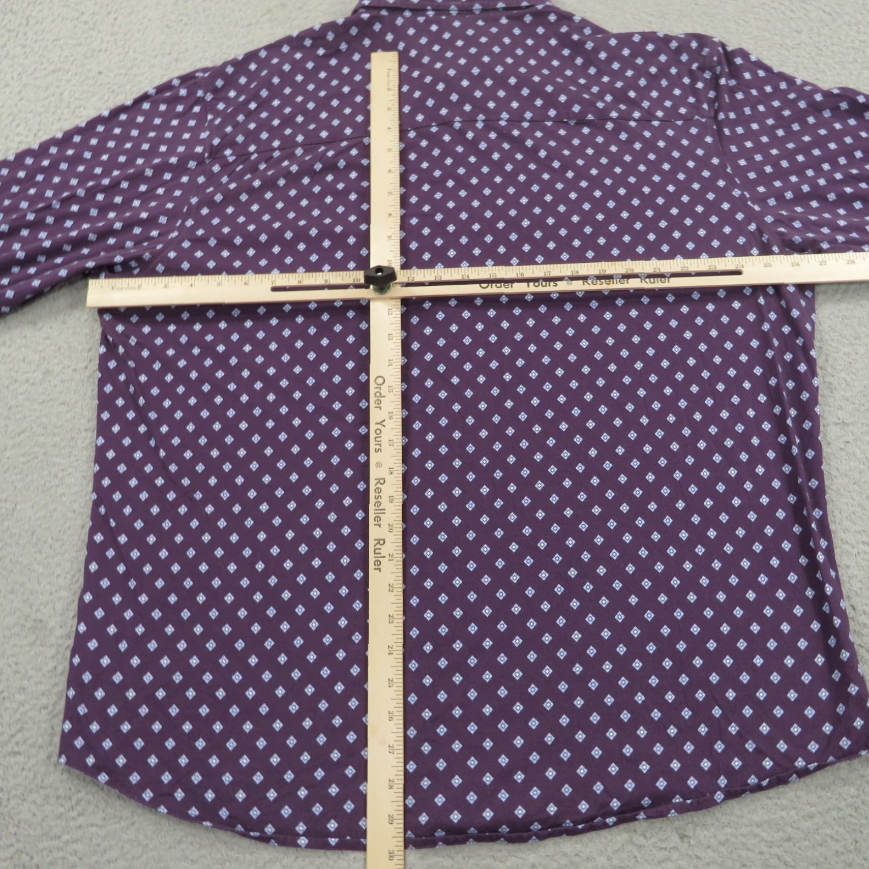 Vintage Buttercloth Shirt Mens 3XL Purple Cotton Performance Cooling Button-Up Classic Modern Geometric Pocket? (No pocket specified) Size US XXL / EU 58 / 5 - 7 Thumbnail