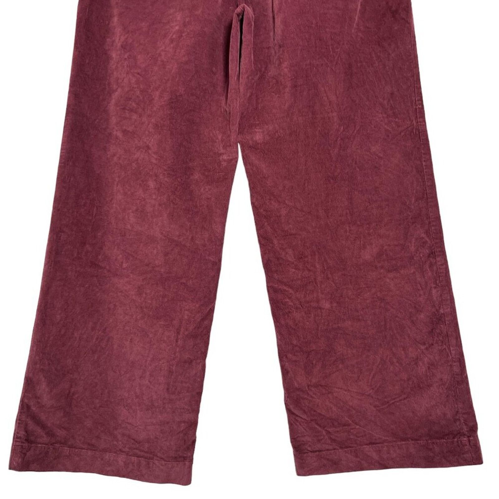 Faherty Faherty Stretch Cord Wide Leg Pants Maroon 33 Size 33" - 10 Thumbnail
