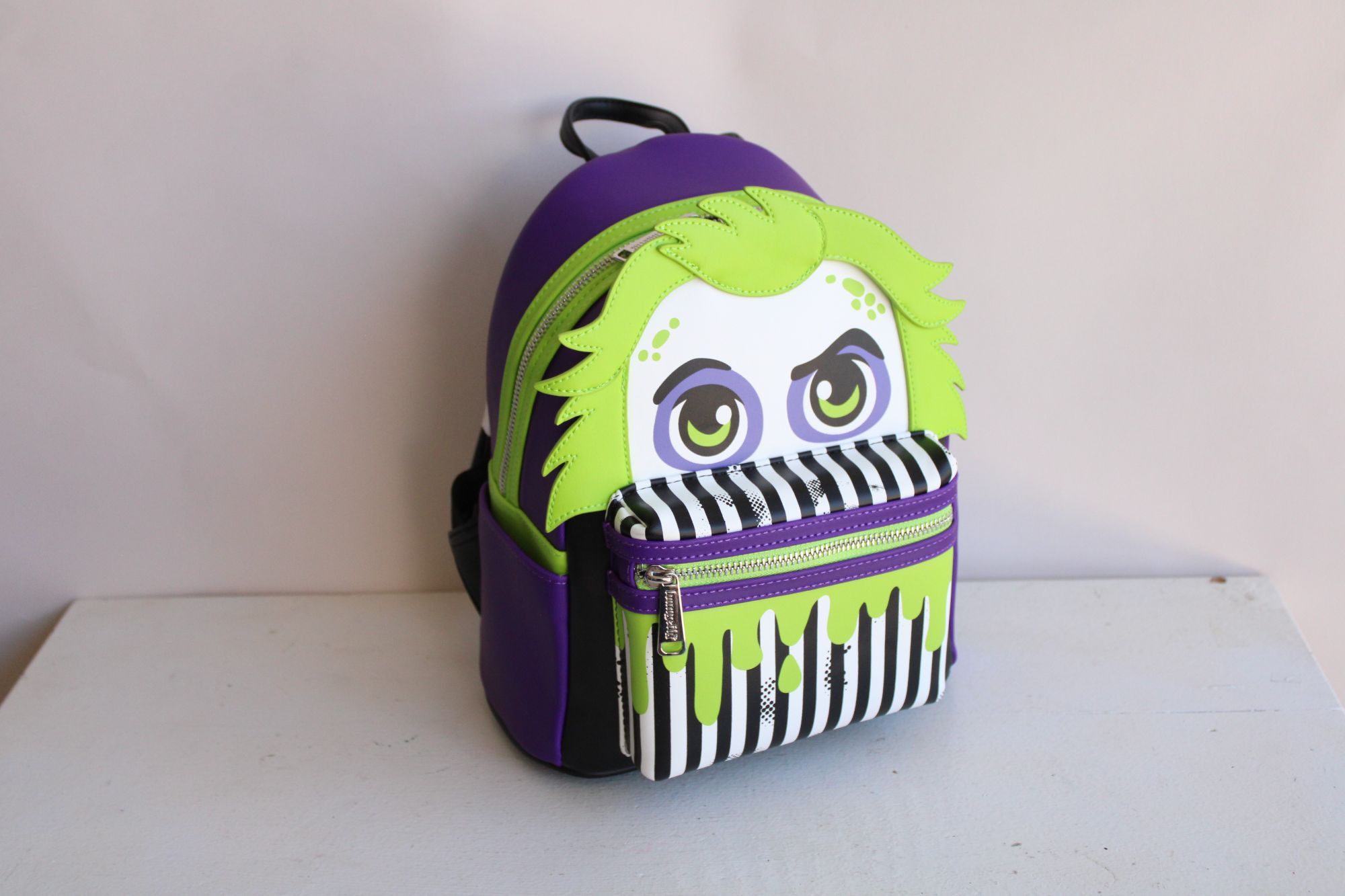 Other Loungefly Beetlejuice Backpack, New With Tags, Green and Pur Size ONE SIZE - 3 Thumbnail