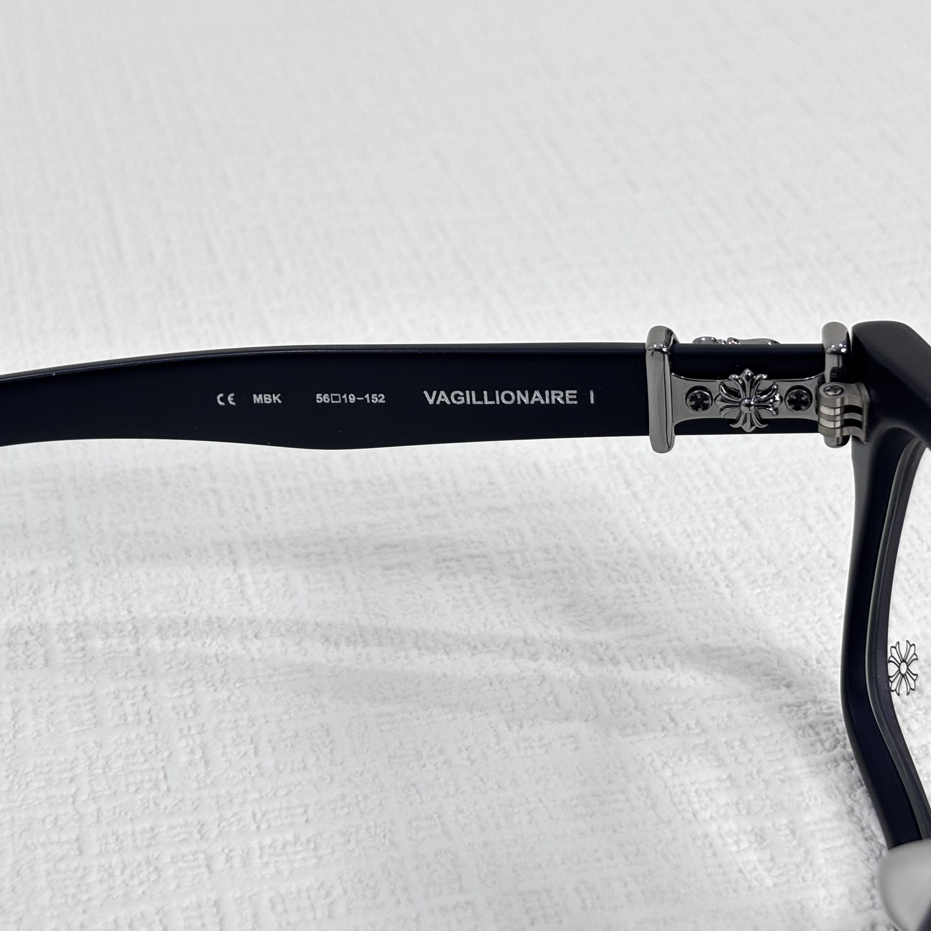 Chrome Hearts CHROME HEARTS VAGILLIONAIRE I MATTE BLACK EYEGLASSES Size ONE SIZE - 5 Thumbnail
