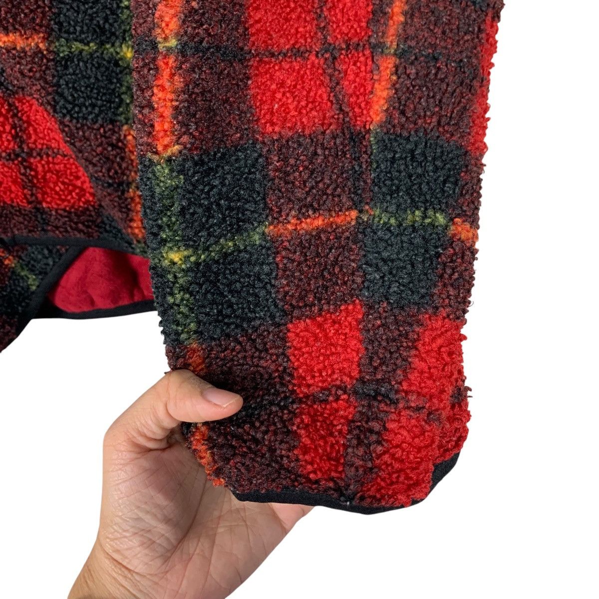JW Anderson JW ANDERSON Red Tartan Hooded Fleece Jacket #2333-C104 Size US L / EU 52-54 / 3 - 14 Thumbnail