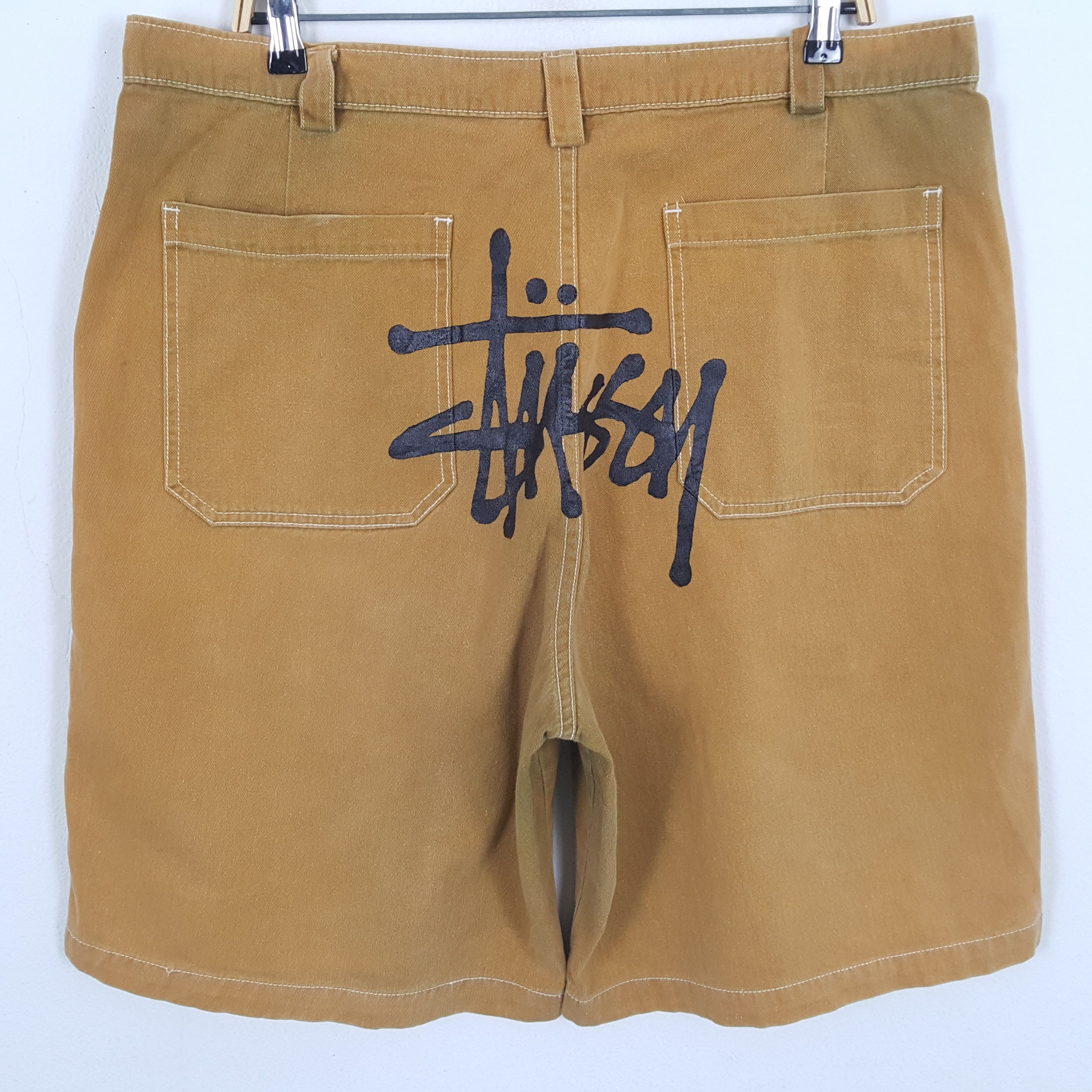 Stussy × Vintage Vintage STUSSY American Streetwear Skateboard Short Pants Size US 37 - 2 Thumbnail
