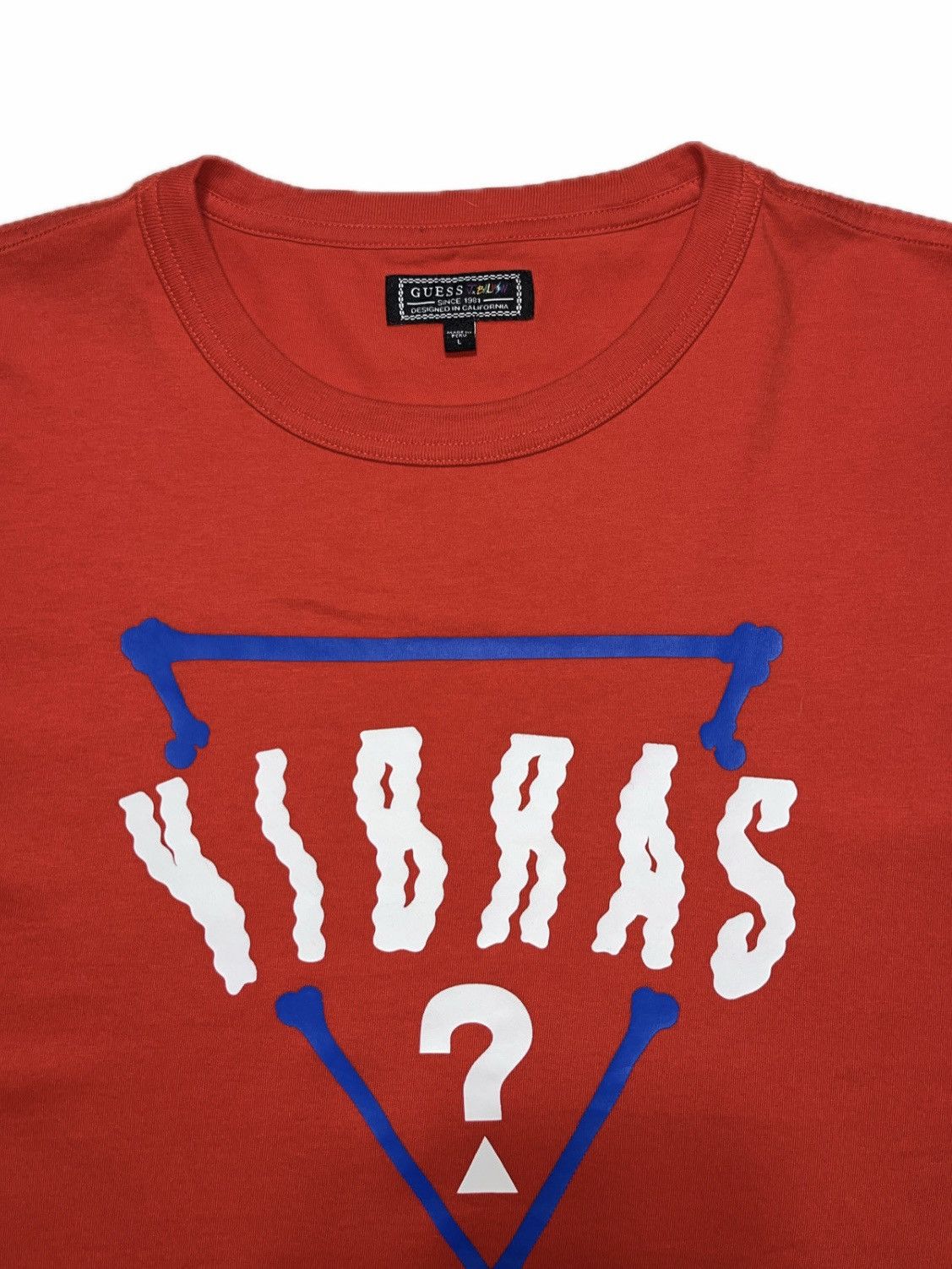 Guess × J Balvin GUESS X J BALVIN Oversize Vibras Logo Cotton T-shirt Red Size US L / EU 52-54 / 3 - 2 Thumbnail