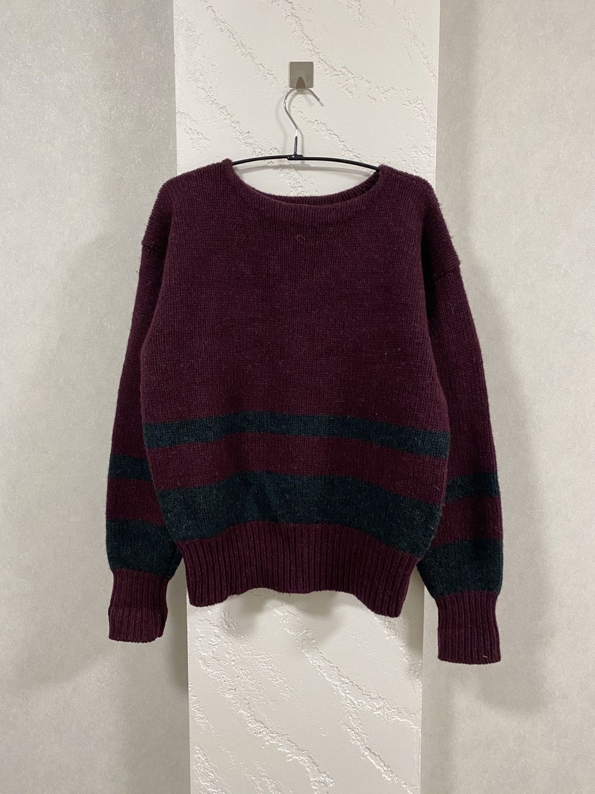 Polo Ralph Lauren × Vintage Polo Ralph Lauren 1980’s Striped Chunky Knitted Sweater Size US M / EU 48-50 / 2 - 1 Thumbnail