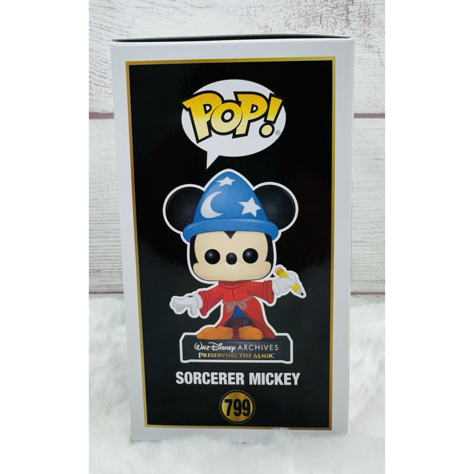 Disney Funko Pop! Mickey Mouse Sorcerer Fantasia Archives Vinyl Fig Size ONE SIZE - 4 Thumbnail