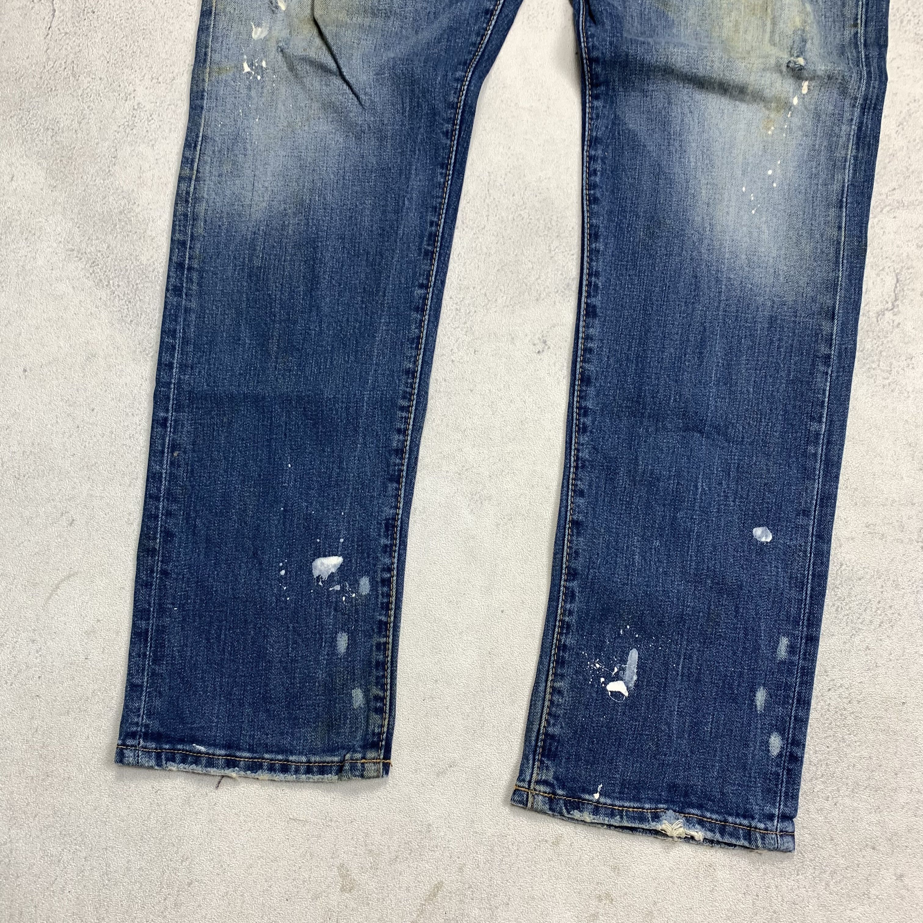 Dsquared2 Dsquared2 Distressed Mud Wash Denim Paint Splatter Jeans Size US 36 / EU 52 - 3 Thumbnail