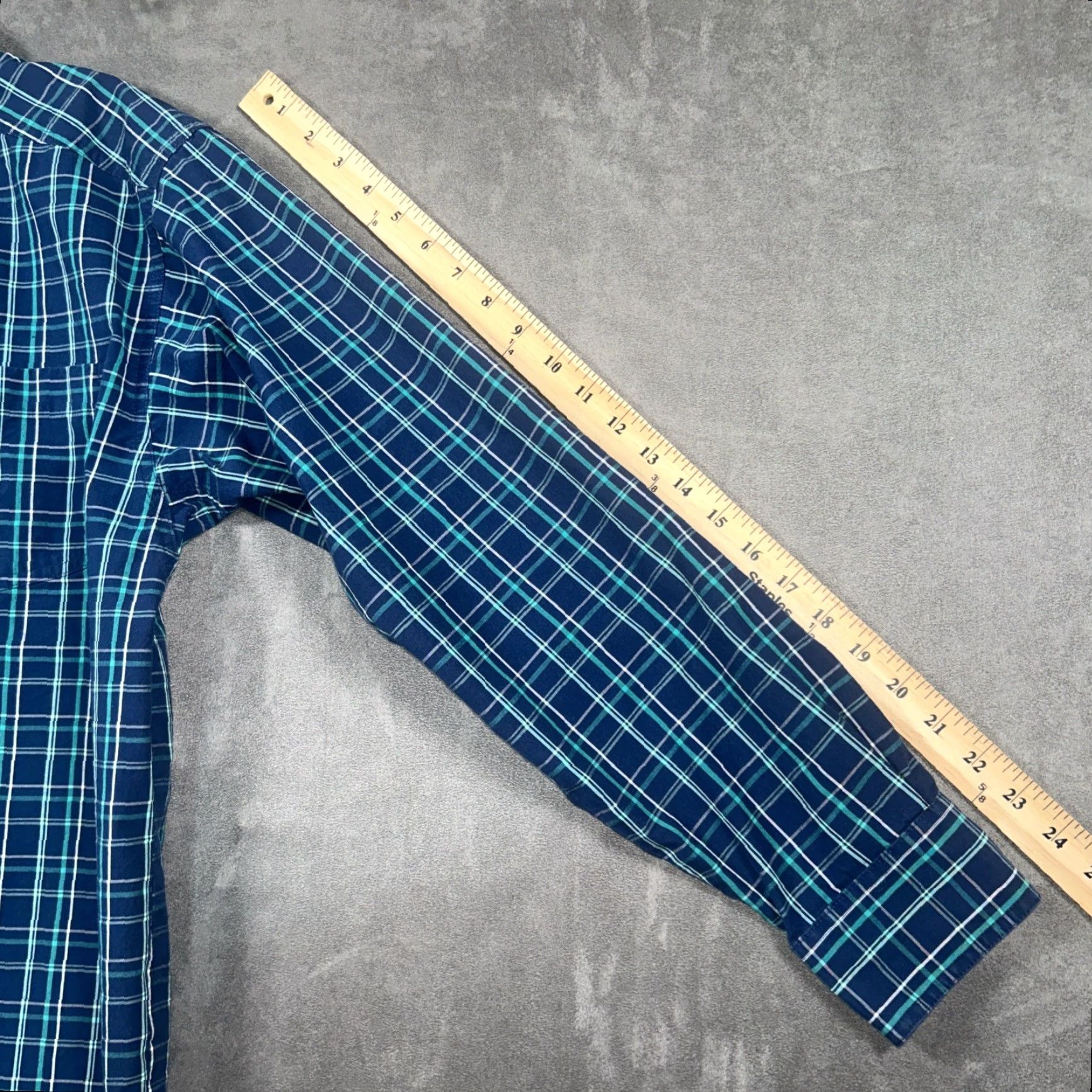 Ariat Ariat Pro Series Shirt Mens Small Button-Down Long Sleeve Plaid Blue Green Western Cowboy Size US S / EU 44-46 / 1 - 6 Thumbnail