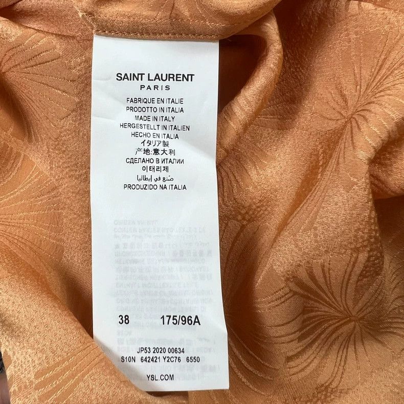 Yves Saint Laurent Saint Laurent size 38 21ss Silk Hibiscus Shirt 2503-Nextarr Size US M / EU 48-50 / 2 - 4 Thumbnail