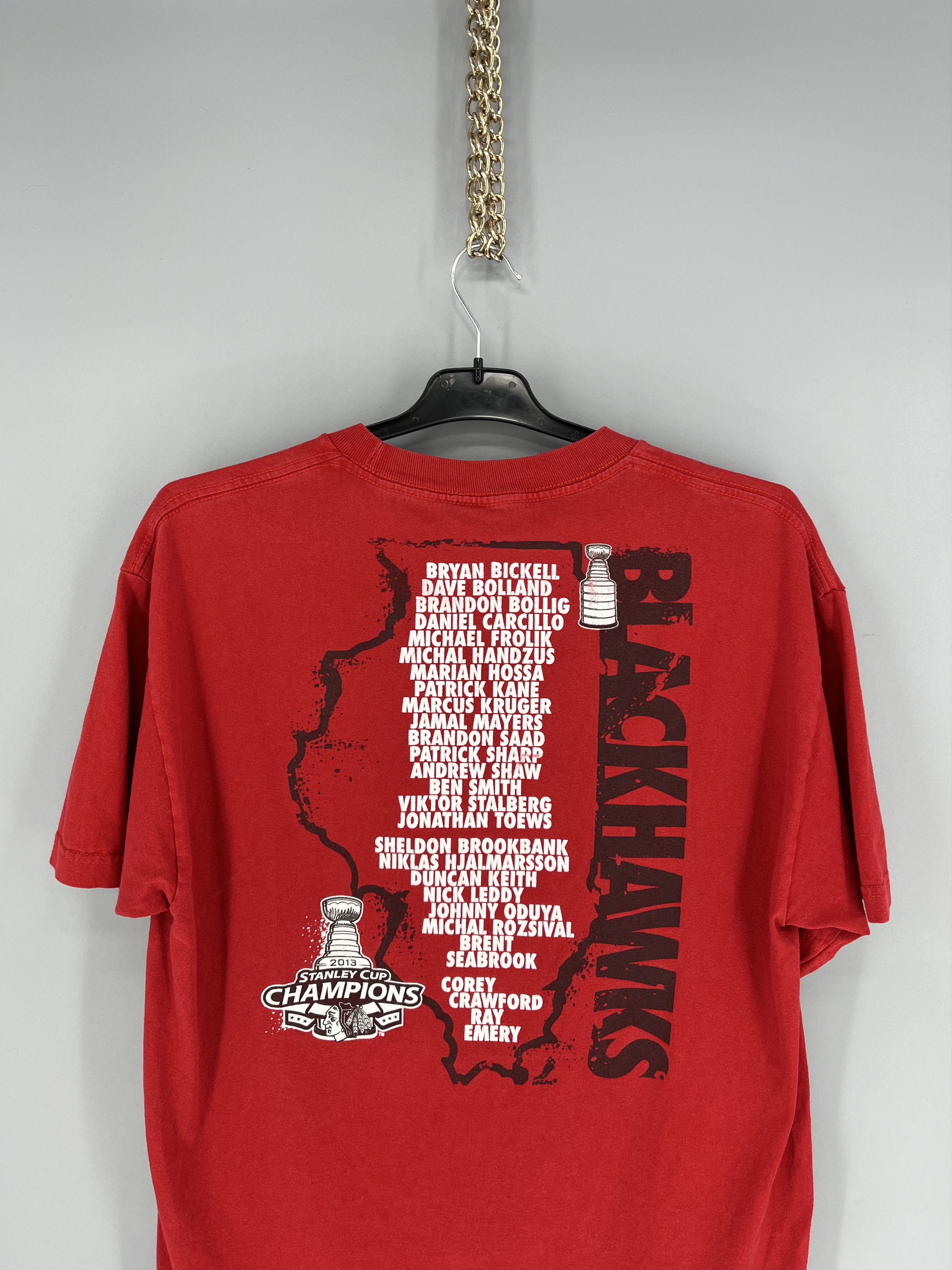 NHL Reebok Chicago Blackhawks Hockey 2013 Stanley Cup Champions Size US L / EU 52-54 / 3 - 10 Thumbnail