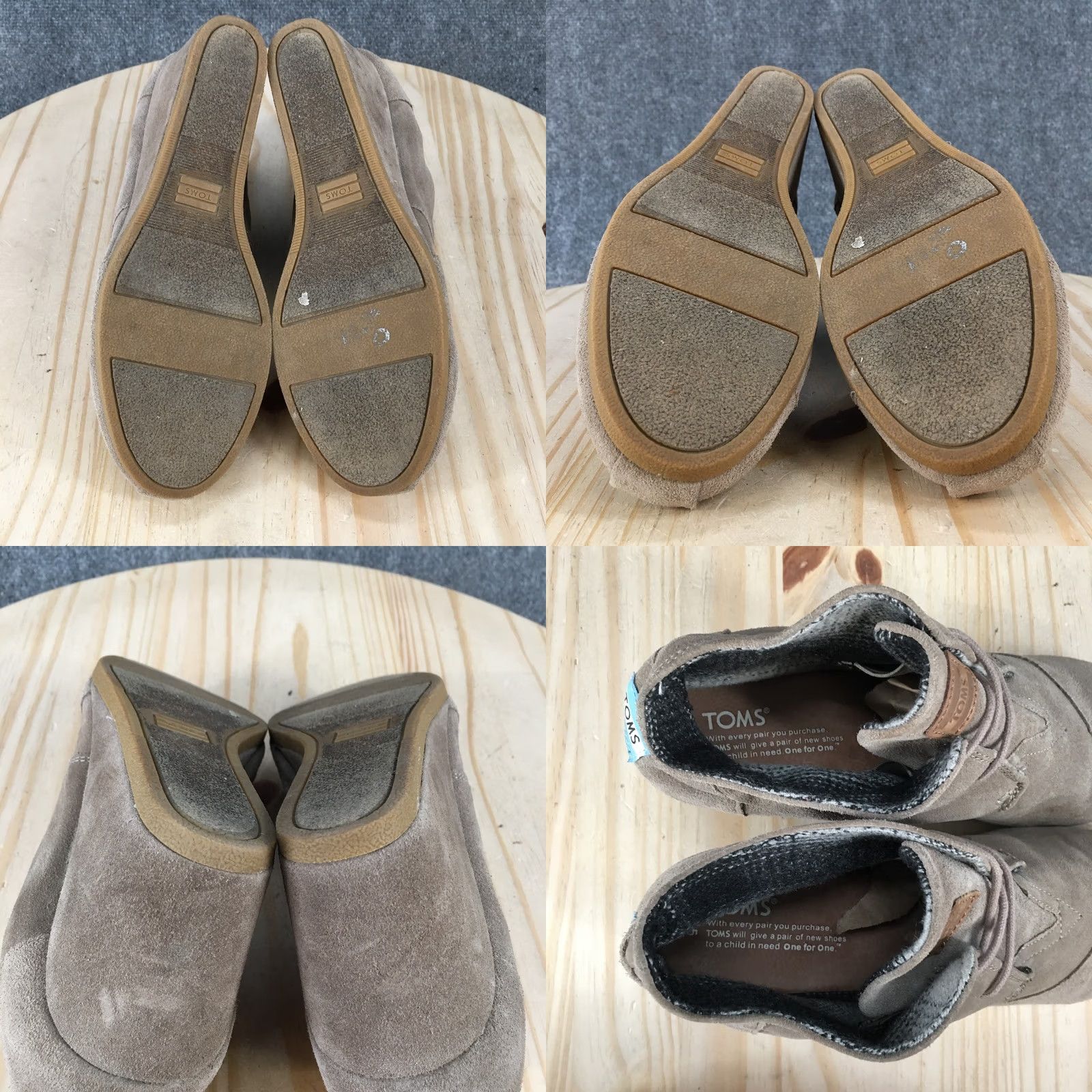 Toms TOMS Boots Womens 9.5 Desert Wedge Ankle Bootie Brown Suede Lace Up Casual Shoes Size US 10 / IT 40 - 9 Thumbnail