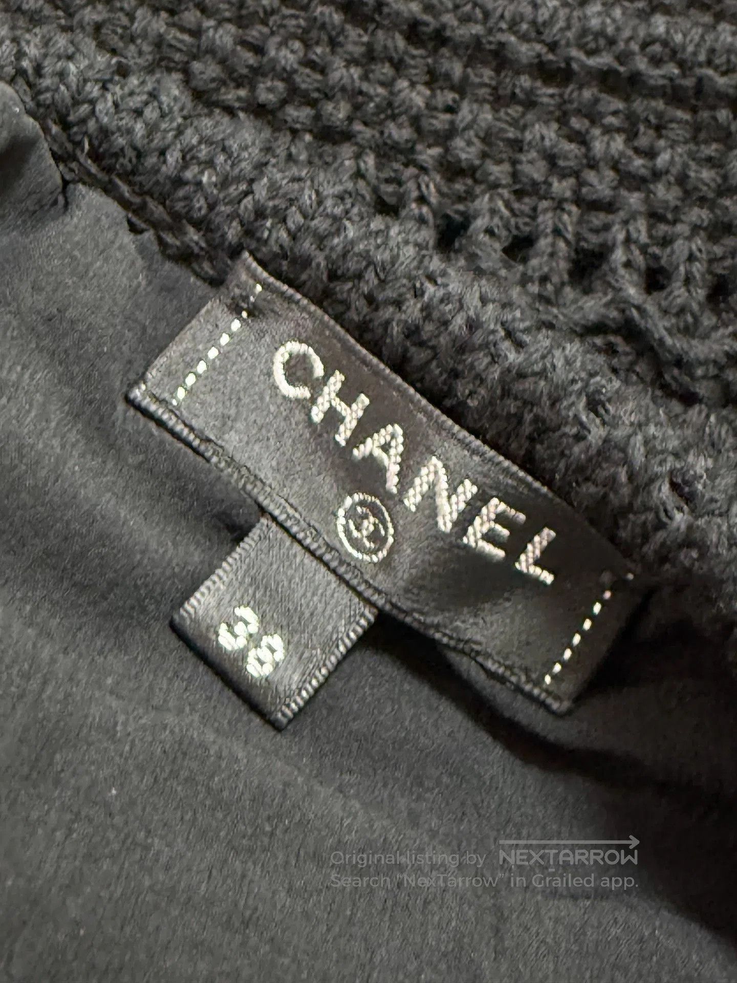 Chanel Chanel 21P Black Diamond Button Knit Dress. Size S / US 4 / IT 40 - 6 Thumbnail