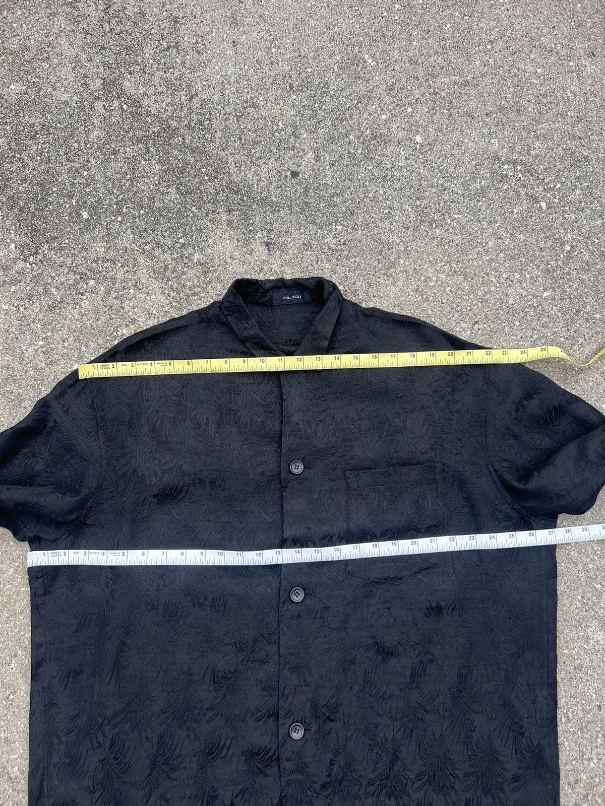 Johnbull Vintage 80s John Bull Zou Zou Raw Silk Black Jacquard Shirt Size US XL / EU 56 / 4 - 3 Thumbnail