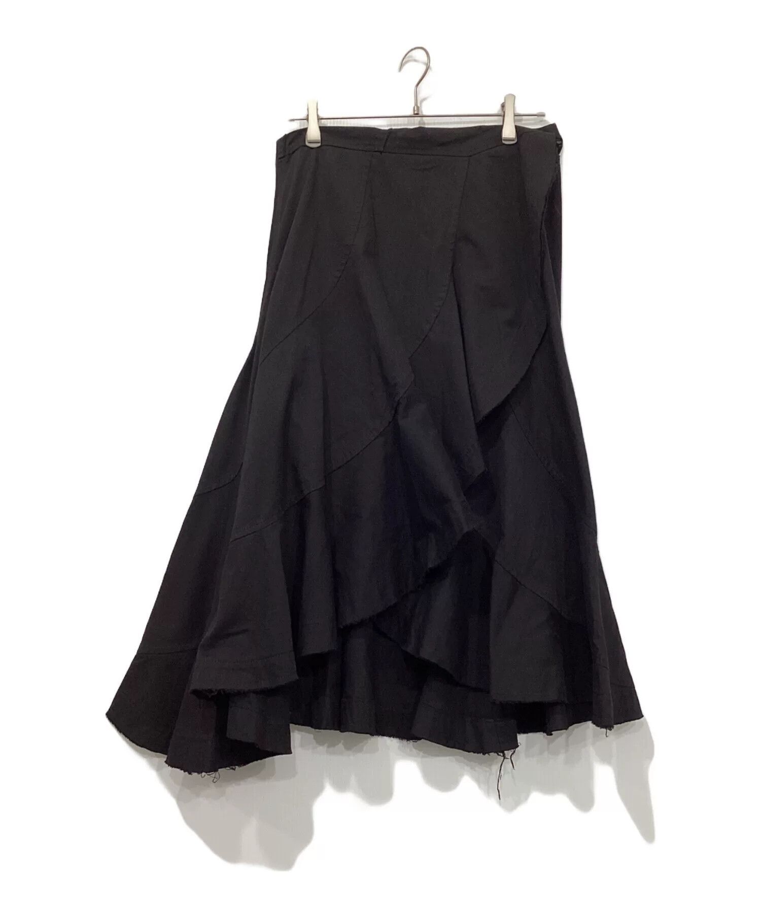 junya watanabe cdg ruffled black skirt