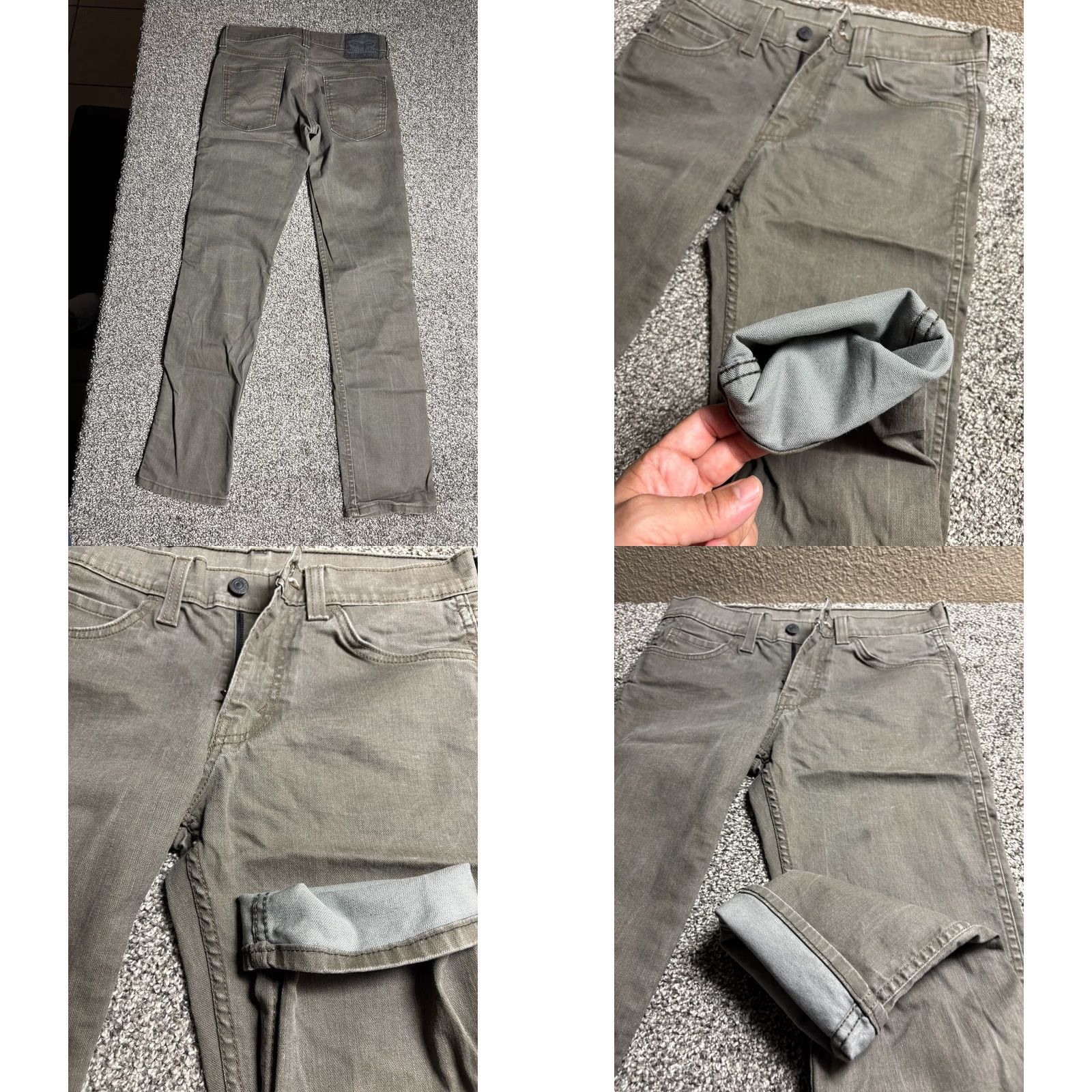 Levi's Levi's 511 Jeans Mens 30x31 Green Slim Straight Selvedge Denim Zip Fly Jeans Men Dark Green Slim Straight 511 (Regular) Size US 30 / EU 46 - 9 Thumbnail
