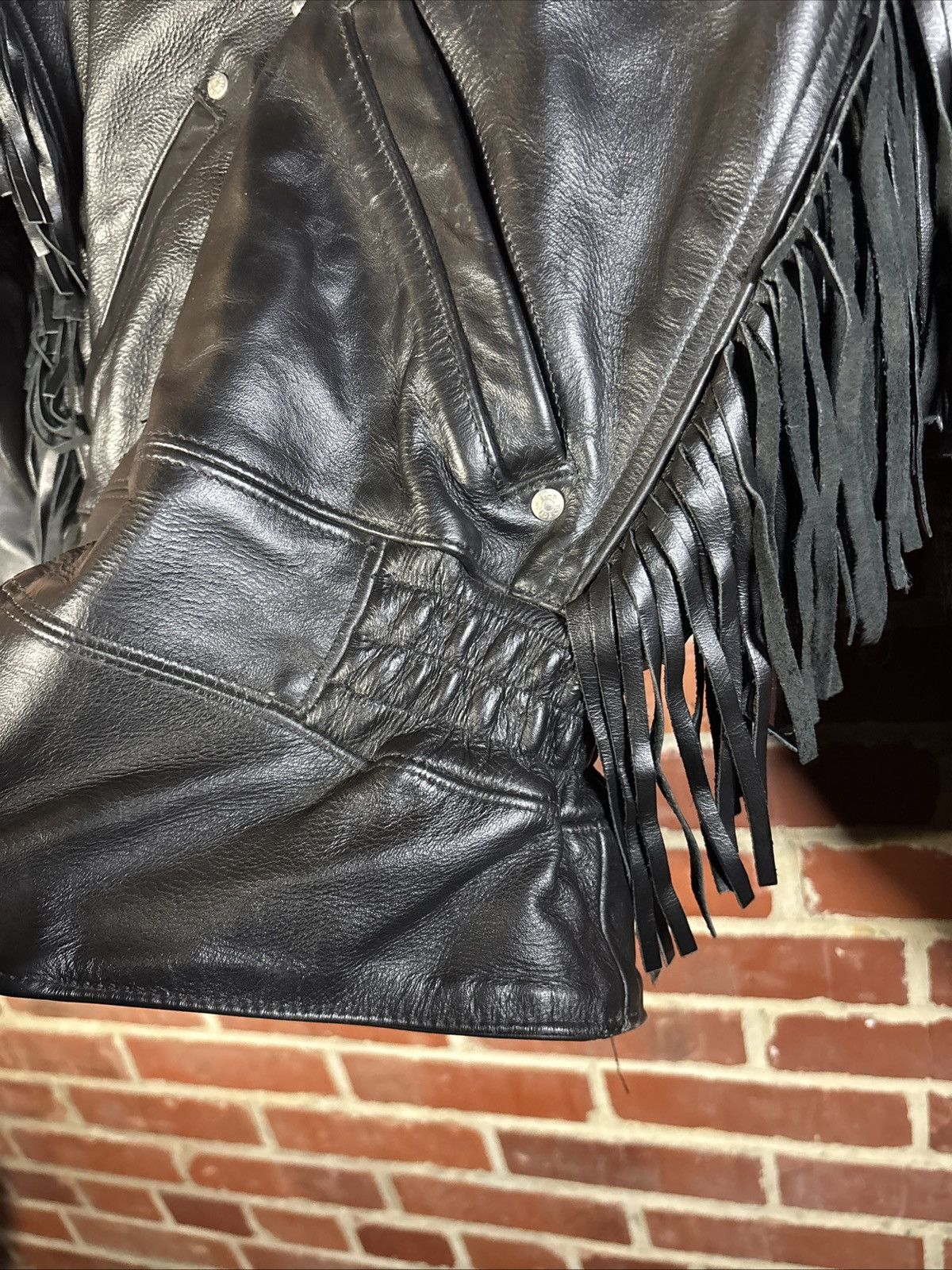 Harley Davidson Vintage Y2k Harley Davidson Leather Jacket Fringe USA XS Size XS / US 0-2 / IT 36-38 - 11 Thumbnail