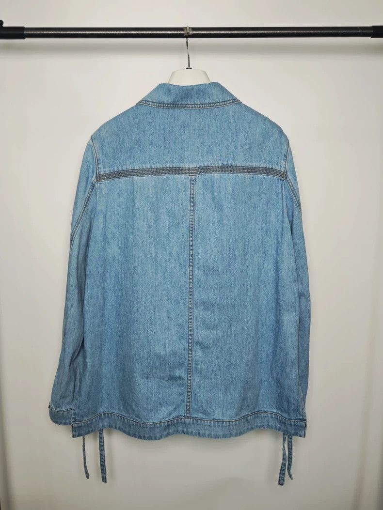 Loewe LOEWE Asymmetric Workwear Denim Jacket for Women Light Blu Size XXS / US 00 / IT 34 - 2 Thumbnail