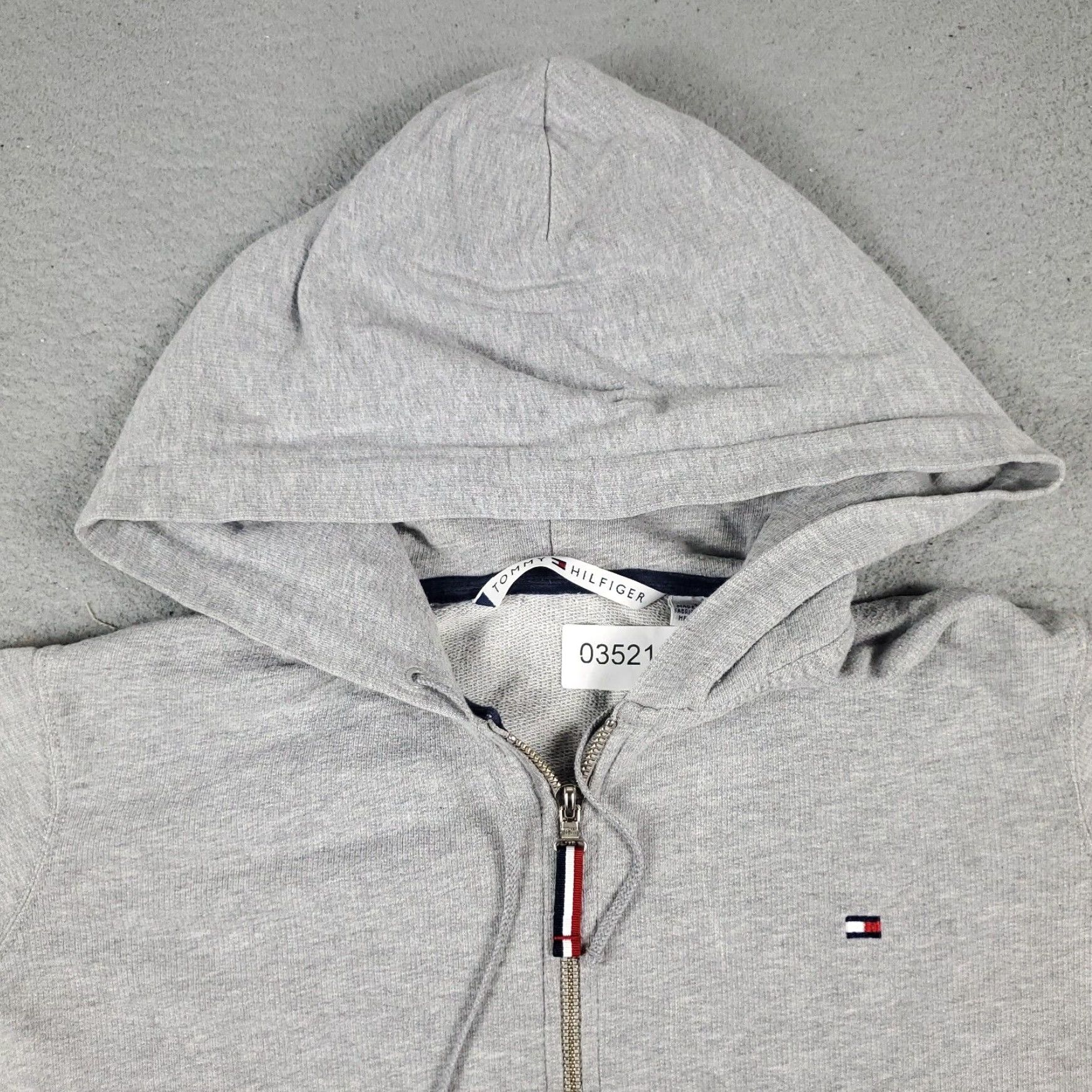 Tommy Hilfiger Tommy Hilfiger Full Zip Hoodie Sweater Womens Large Gray Cotton Blend Size L / US 10 / IT 46 - 3 Thumbnail