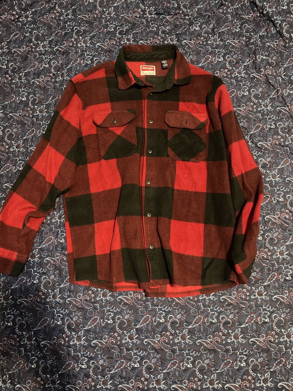 Wrangler Wrangler Red and Black Plaid Flannel Size US L / EU 52-54 / 3 - 1 Thumbnail