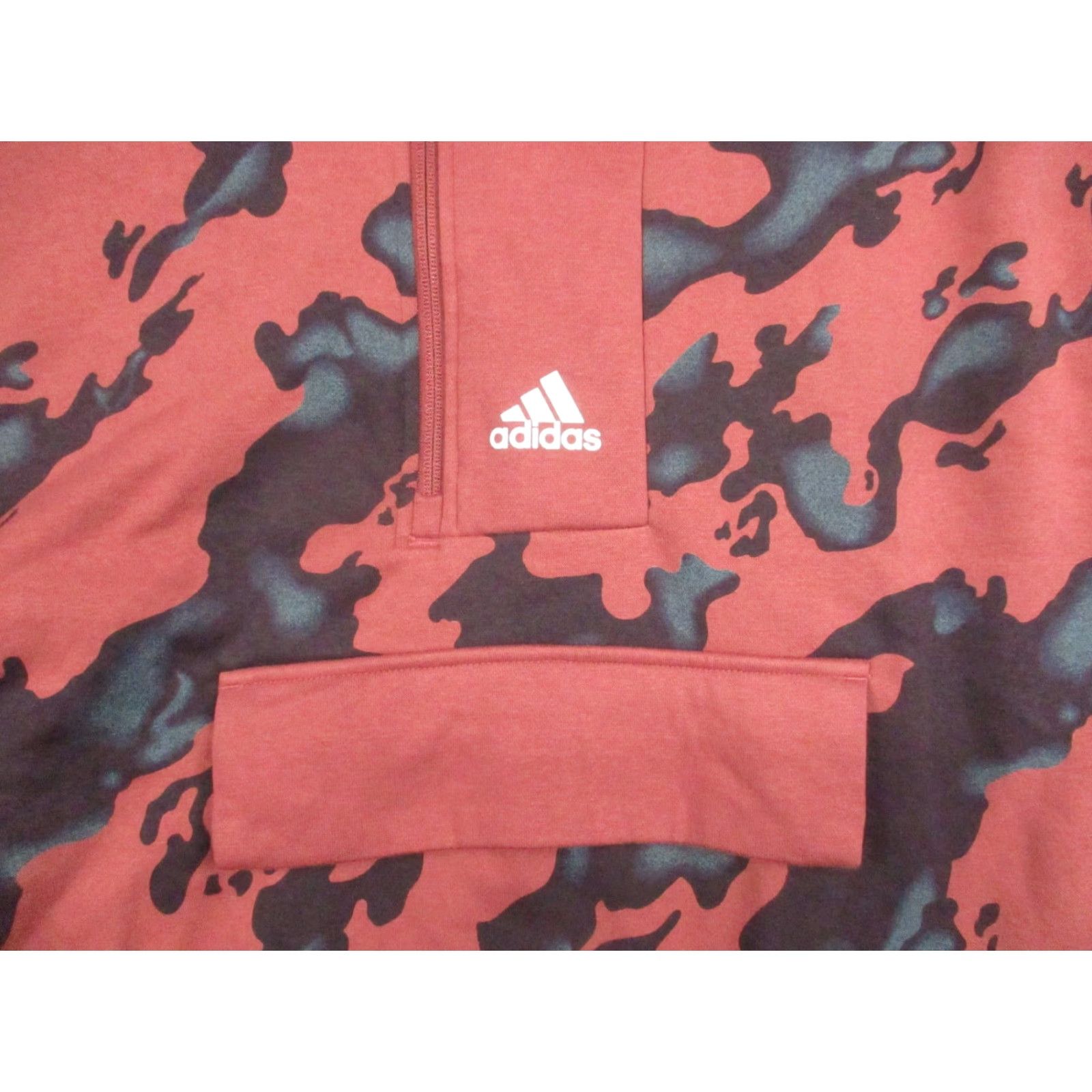 Adidas Adidas Sweatshirt Mens Small Red Black Camo 1/4 Zip Pullover Legacy AOP H25085 Size US S / EU 44-46 / 1 - 2 Thumbnail