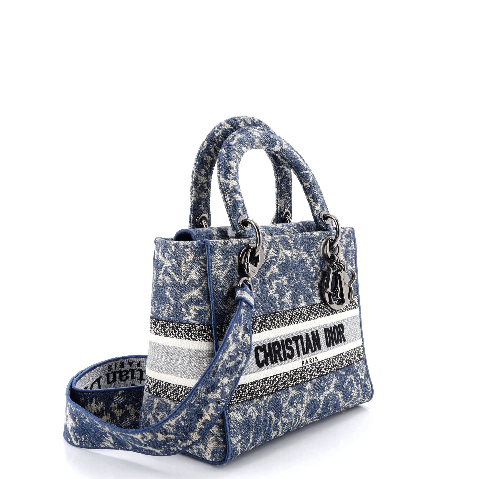 Dior Lady D-Lite Bag Embroidered Canvas Medium Size ONE SIZE - 1 Thumbnail