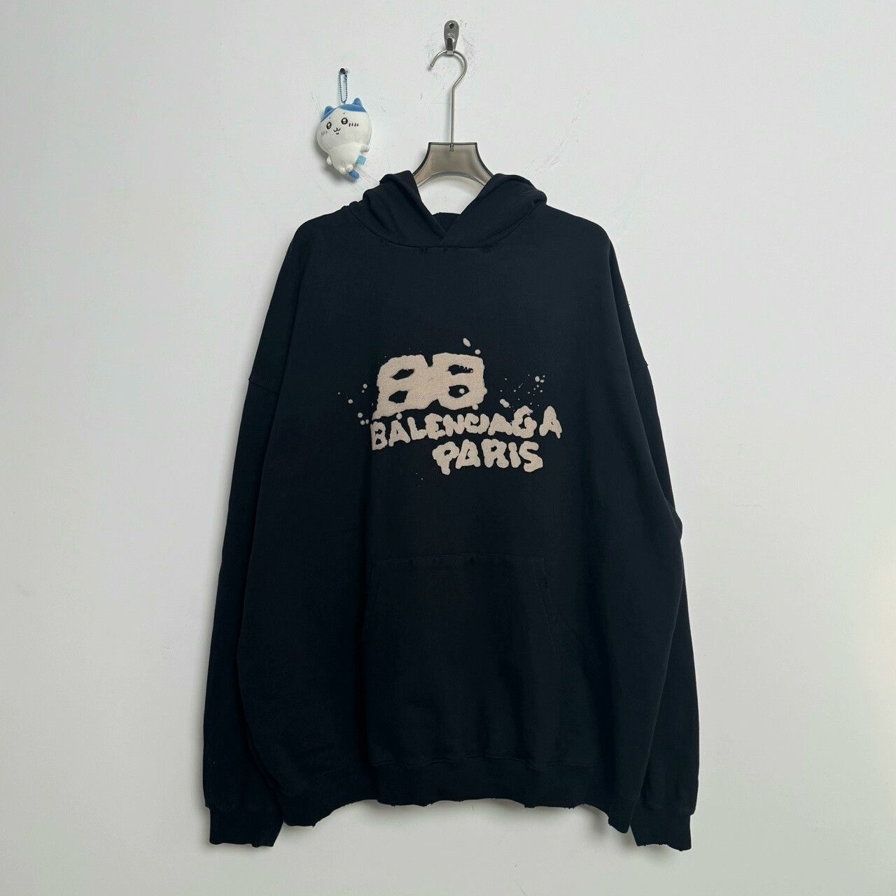 Balenciaga Black Graffiti Pullover Hoodie by Balenciaga Size US M / EU 48-50 / 2 - 1 Thumbnail