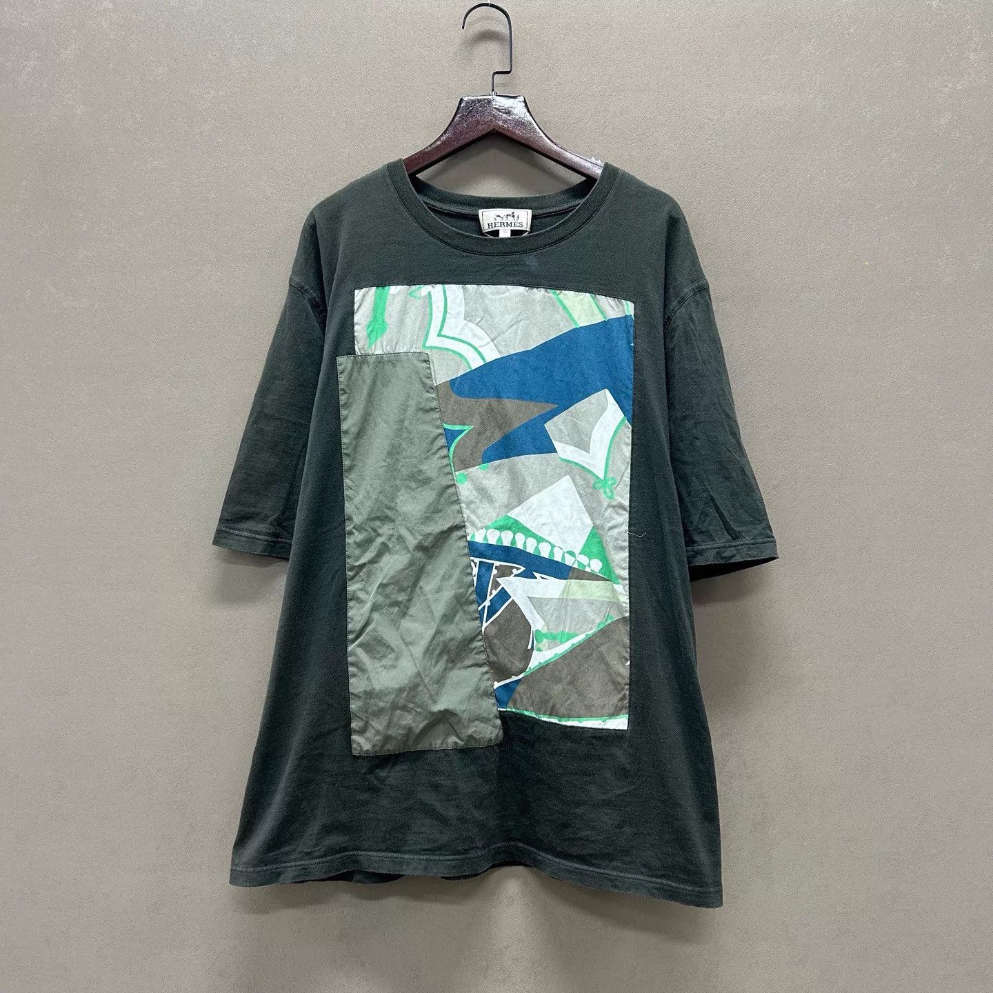 Hermes HERMES 99new Geo Collage Crewneck Short-Sleeve XL Size XL / US 12-14 / IT 48-50 - 1 Thumbnail