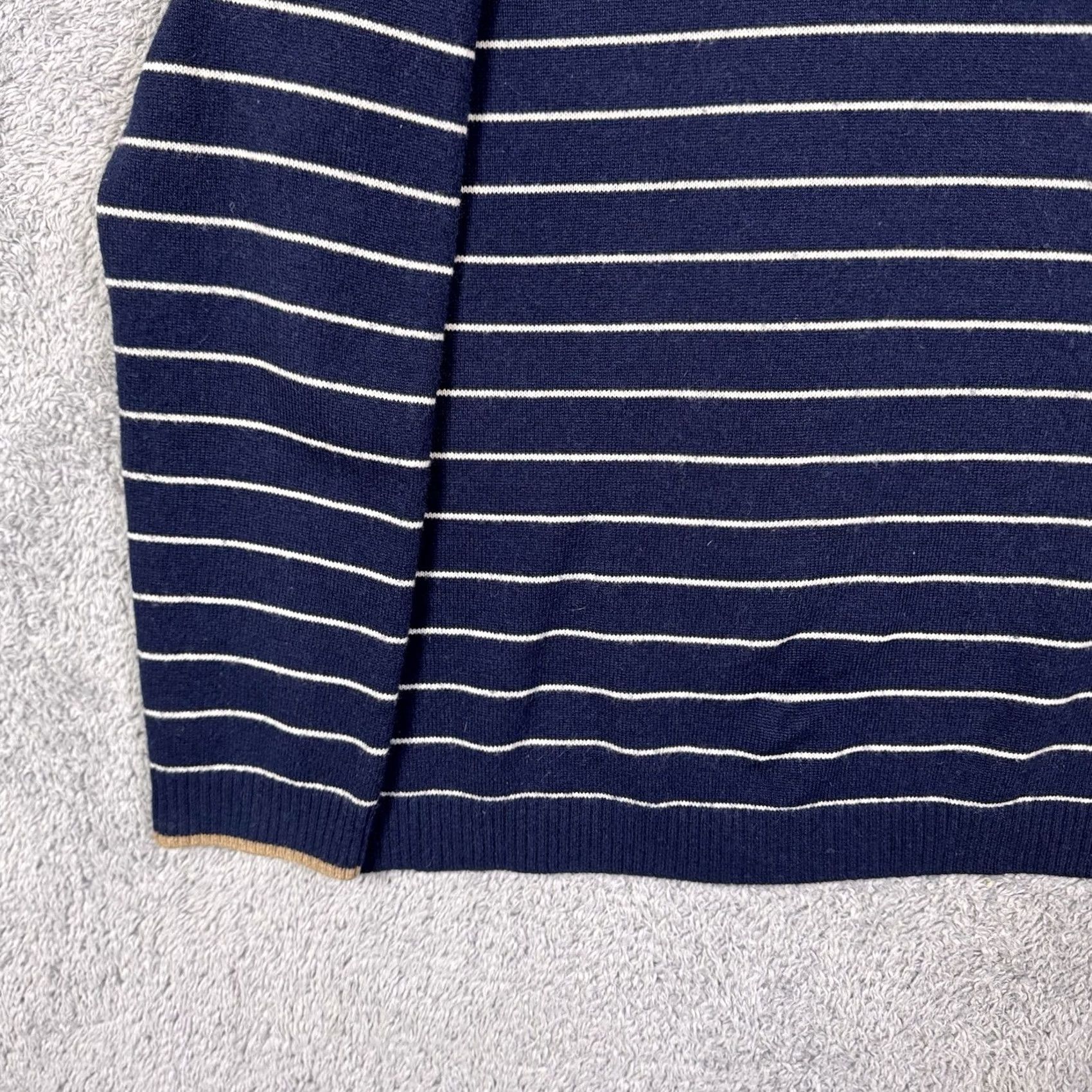 Vintage LL Bean Cashmere Sweater Women's XL Pullover Knit Classic Crewneck Stripe 515166 Size XL / US 12-14 / IT 48-50 - 3 Thumbnail