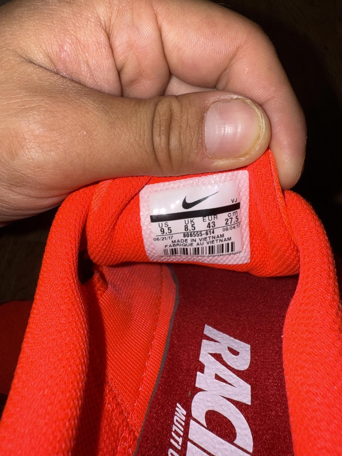 Nike Nike Zoom Rival M8 Bright Crimson Size US 9.5 / EU 42-43 - 9 Thumbnail