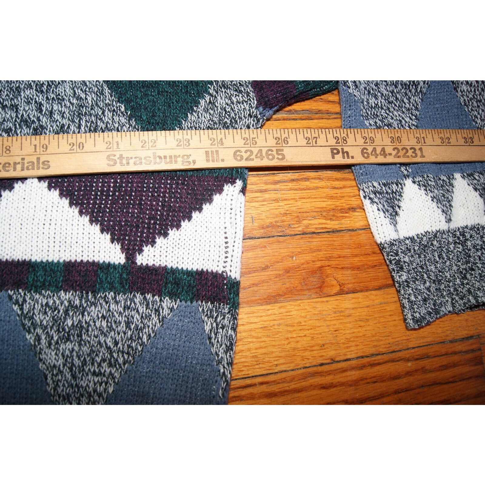 Other VTG Campus Grandpa Knit Cardigan Sweater L Geometric 90s Size US L / EU 52-54 / 3 - 6 Thumbnail